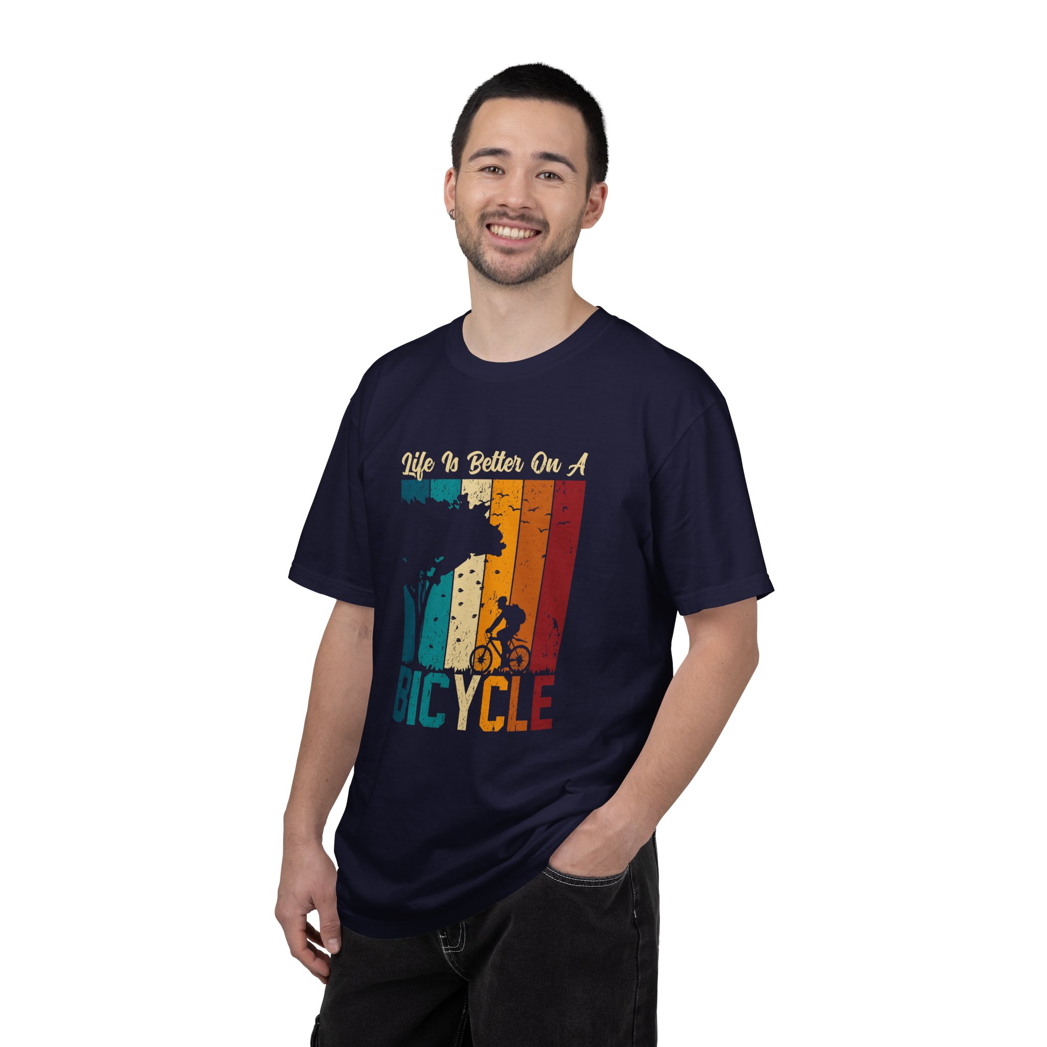 Bicycle Adventure T-Shirt, Unisex Garment-Dyed Tee for Cycling Enthusiasts, Perfect Gift for Riders, Eco-Friendly Apparel, Summer Outing Top. - Image 2