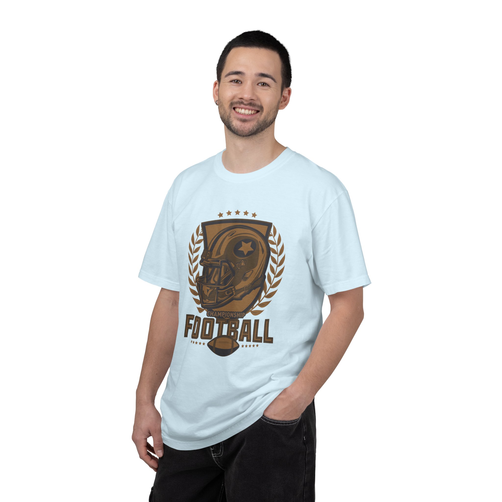 C - 16.14 - Football Unisex Garment-Dyed T-shirt | Casual Sports Apparel, Gift for Fans, Game Day Wear, Comfortable Everyday Style. - Image 34