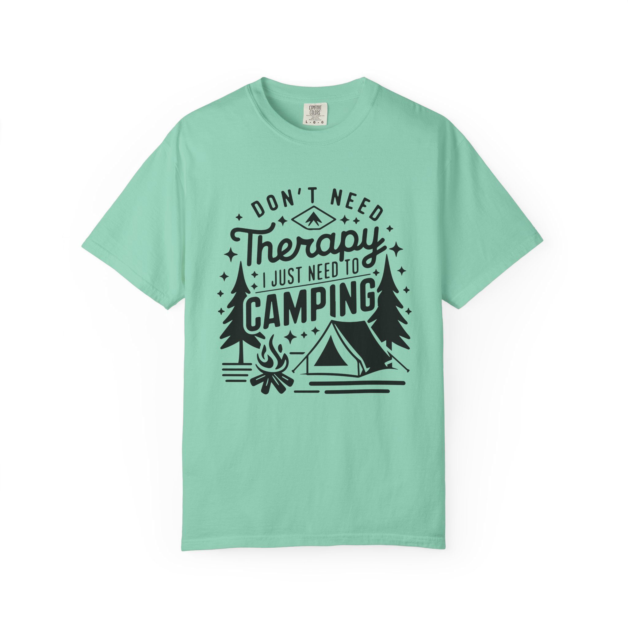 Camping Therapy T-Shirt | Unisex Garment-Dyed Tee for Outdoor Lovers, Perfect Gift for Campers, Nature Lovers, and Adventure Seekers. - Image 25