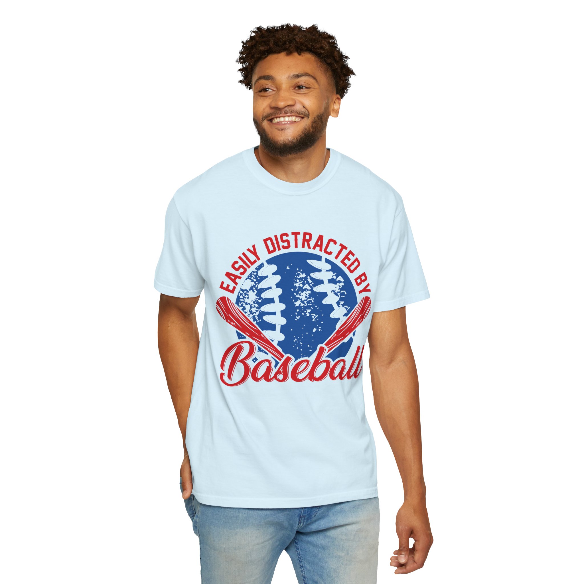 Unisex Baseball T-Shirt - Easily Distracted by Baseball, Sporty Tee, Gift for Baseball Lovers, Summer Wear, Casual Apparel. - Image 38