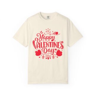 Happy Valentine’s Day Heart Design T-Shirt – Romantic Love Graphic Tee for Couples, Gift Giving & Festive Celebration. - Image 1