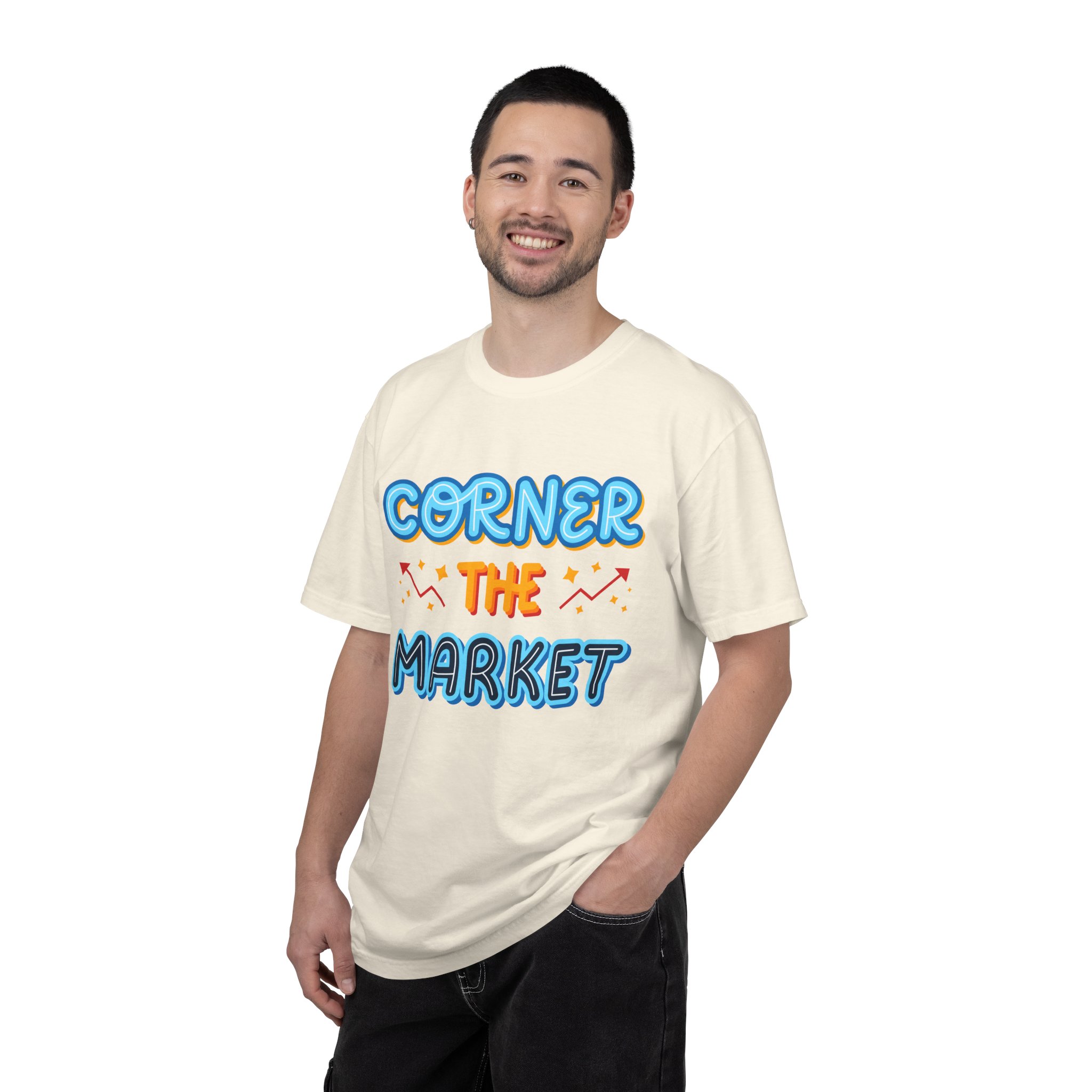 b2 - 2.8c - Corner the Market T-Shirt – Retro Neon Graphic Tee for Ambition, Hustle & Bold Business Vibes. - Image 18