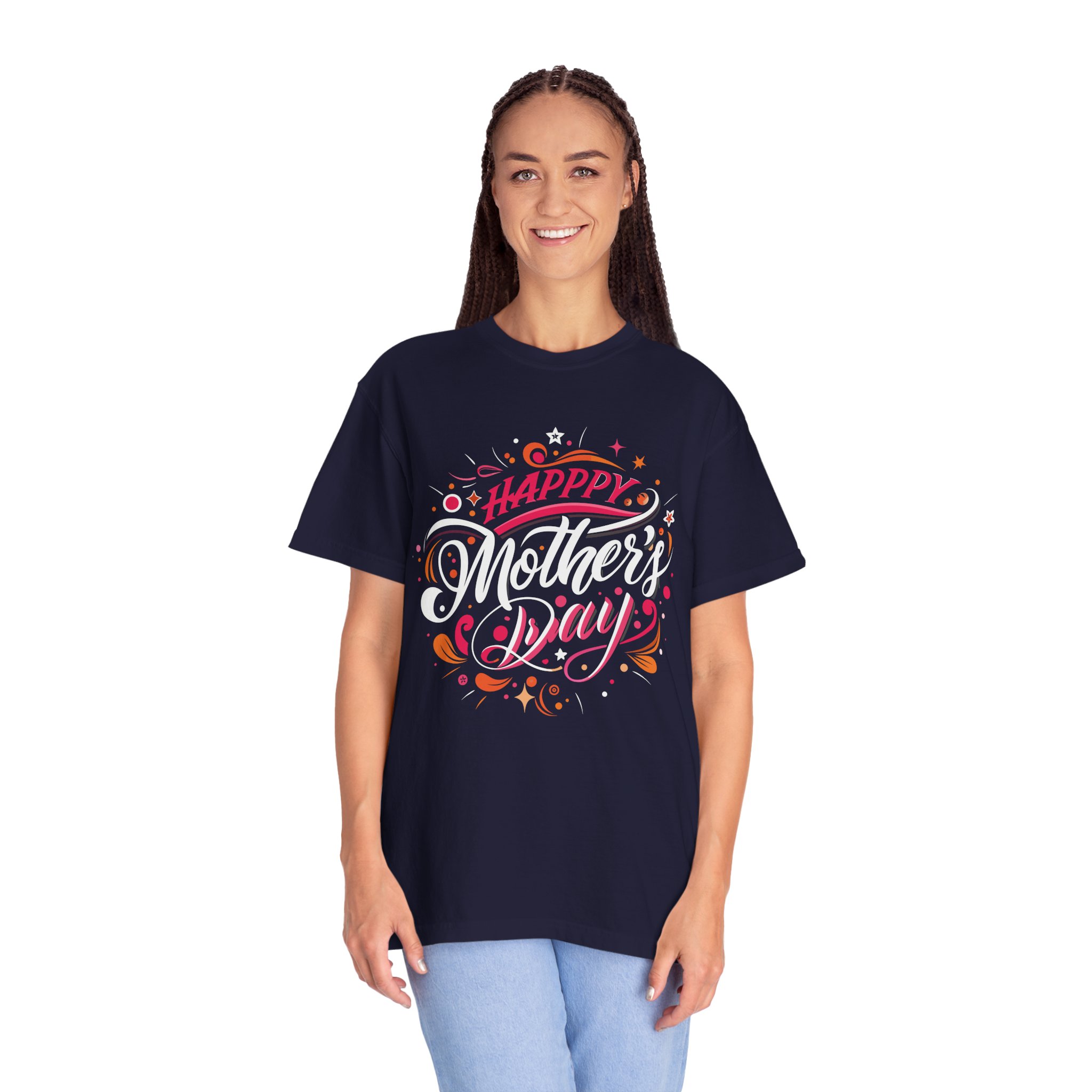 Happy Mother's Day Unisex Garment-Dyed T-Shirt, Gift for Mom, Cute Tee, Mother's Day Celebration wear. - Image 19