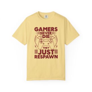 Retro Gaming Tshirt: Classic Arcade - Gamers Never Die They Just Respawn Unisex Tee - Image 25