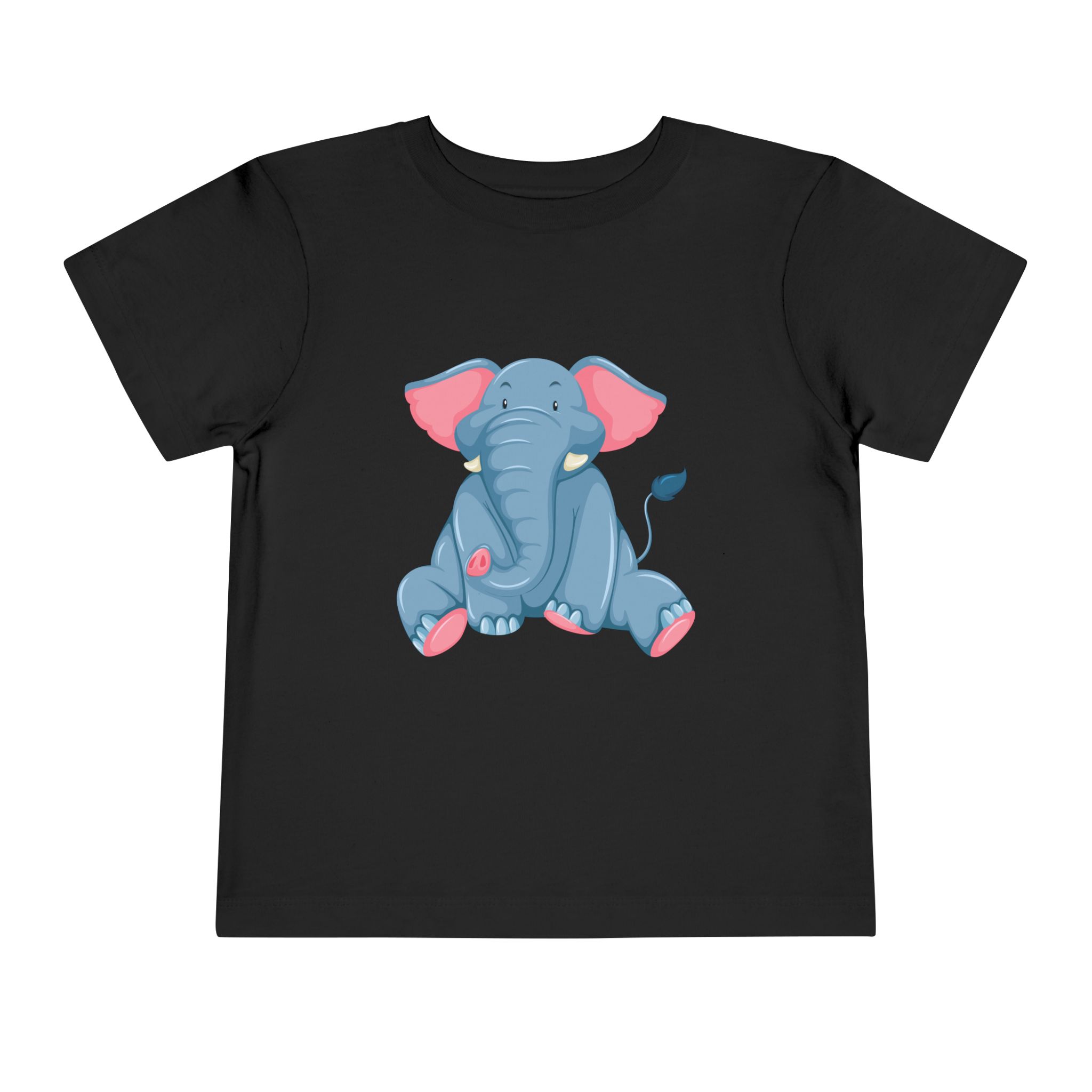 Cute Baby Elephant Toddler T-Shirt – Adorable Pink & Blue Elephant Graphic Tee for Kids, Boys & Girls. - Image 9