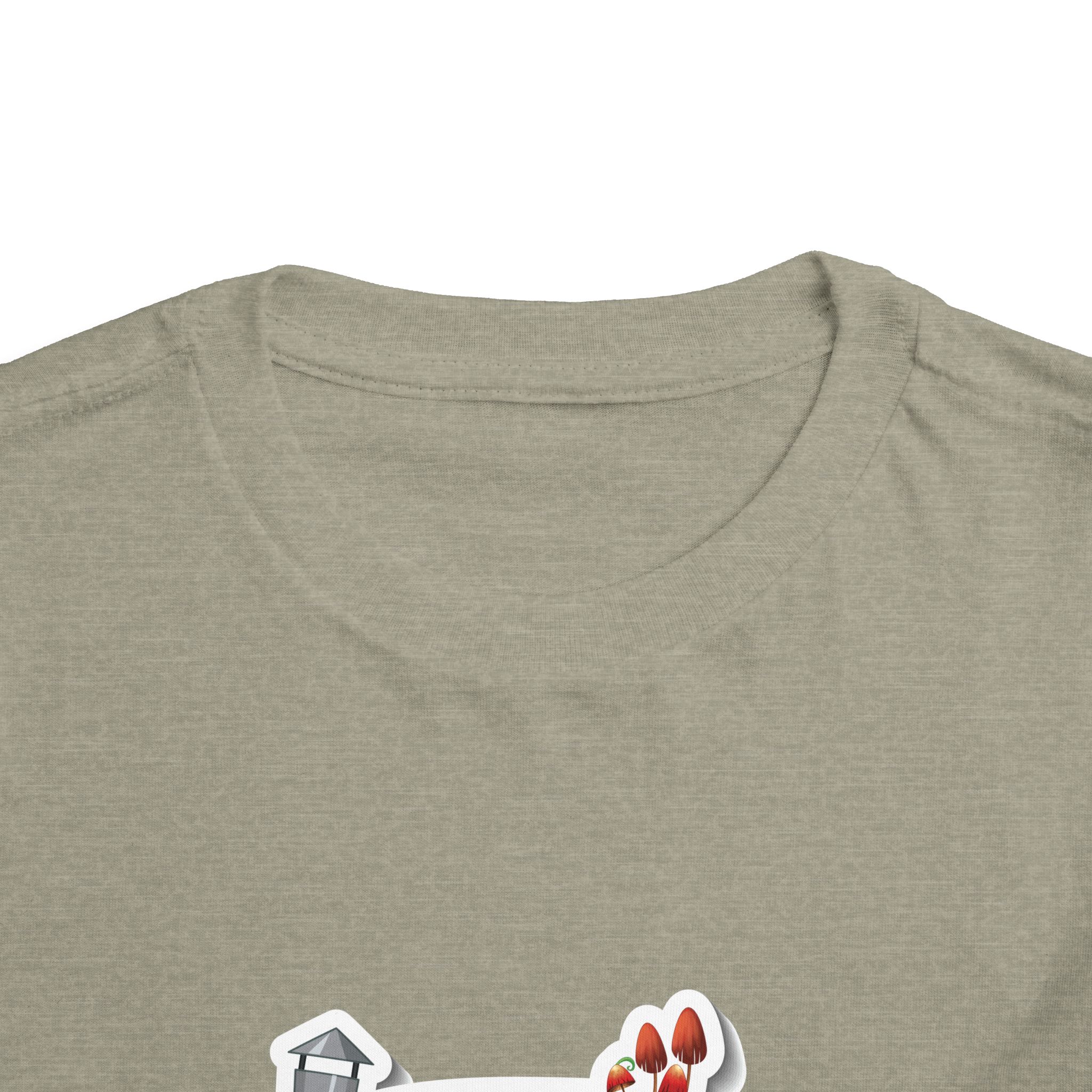 Cozy Tree Stump House Toddler T-Shirt – Cute Forest Cottage Graphic Tee for Kids, Boys & Girls. - Image 4