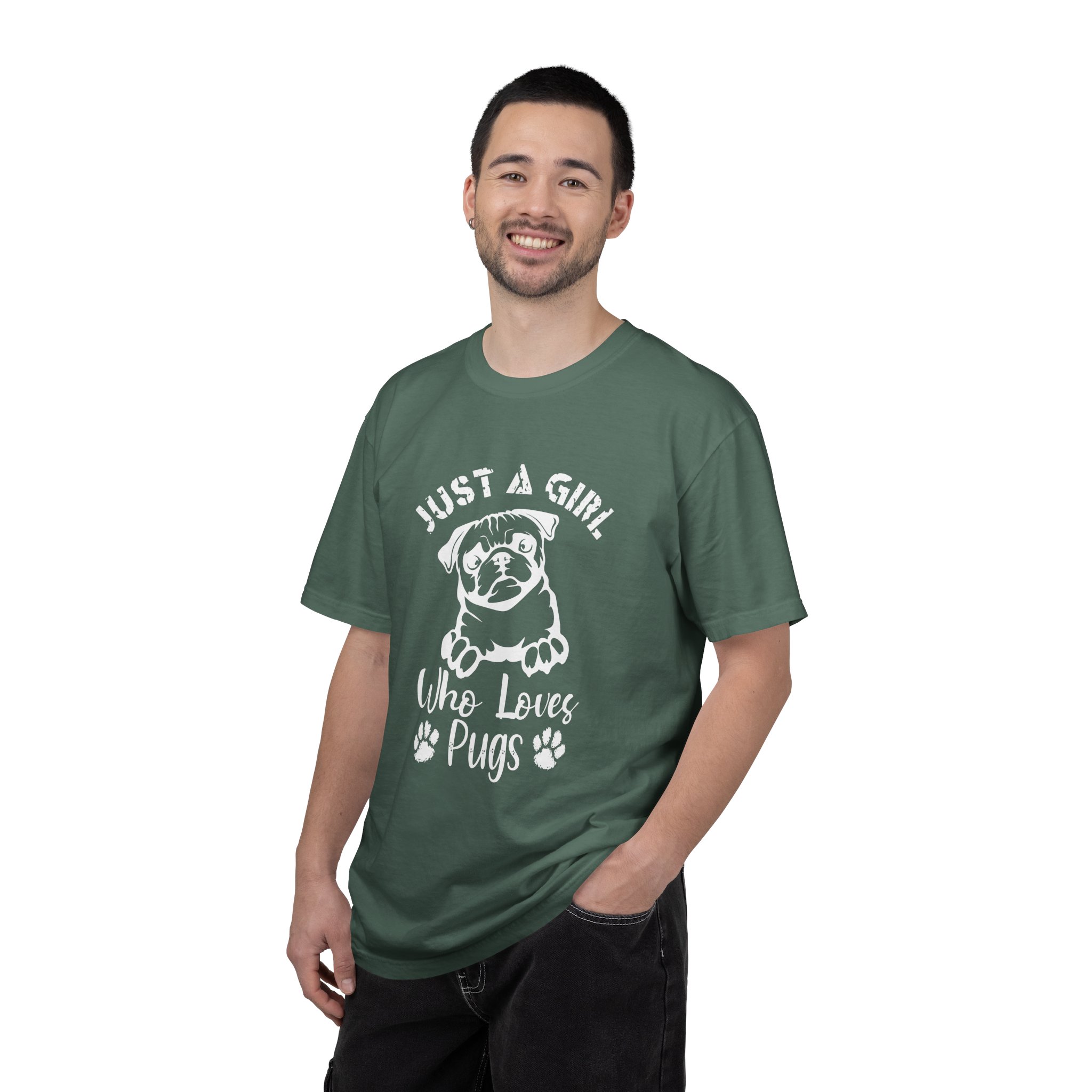 C - 4.13a - Just A Girl Who Loves Pugs T-Shirt for dog lovers. - Image 10