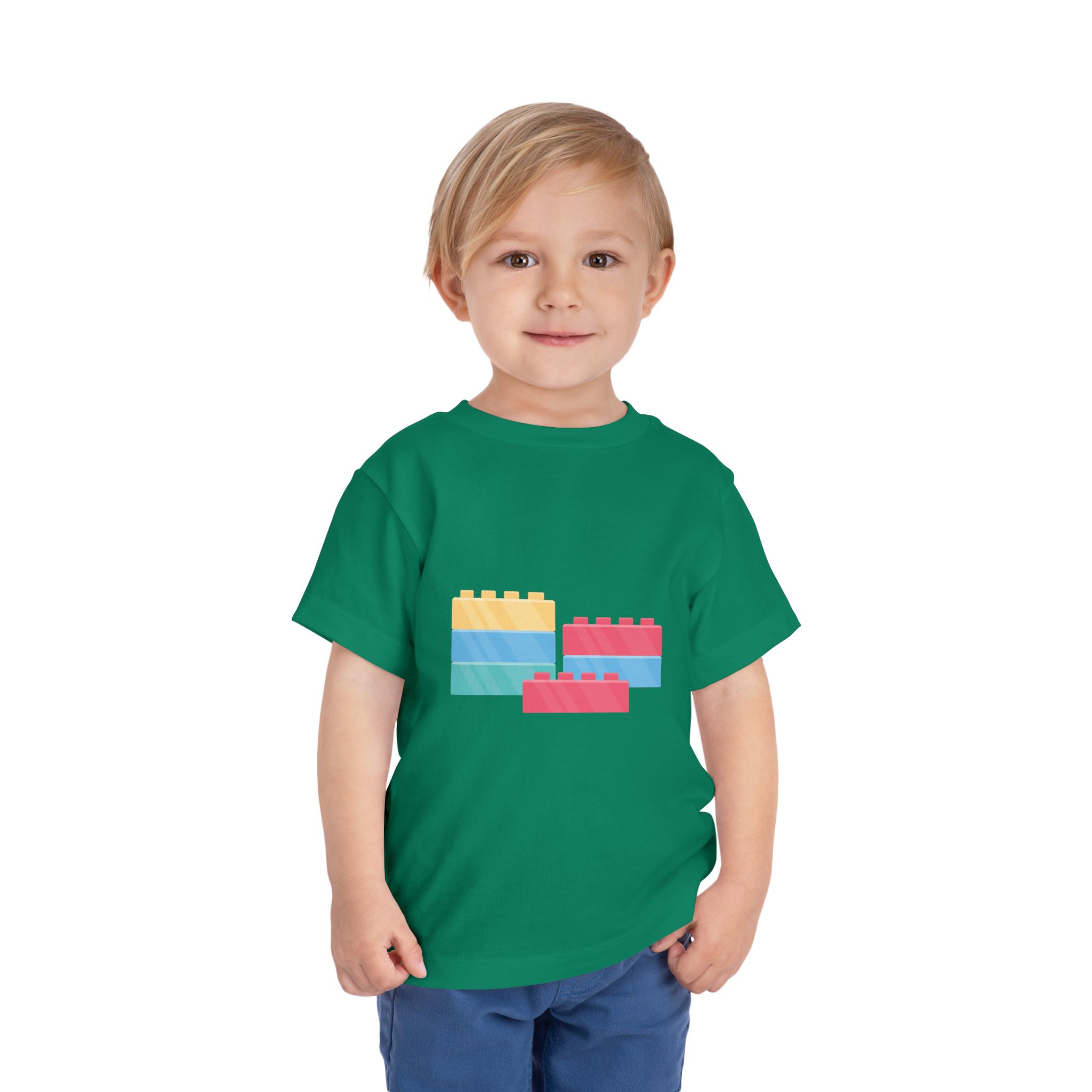Colorful Building Blocks Toddler T-Shirt – Cute Kids Graphic Tee for Boys & Girls. - Image 11