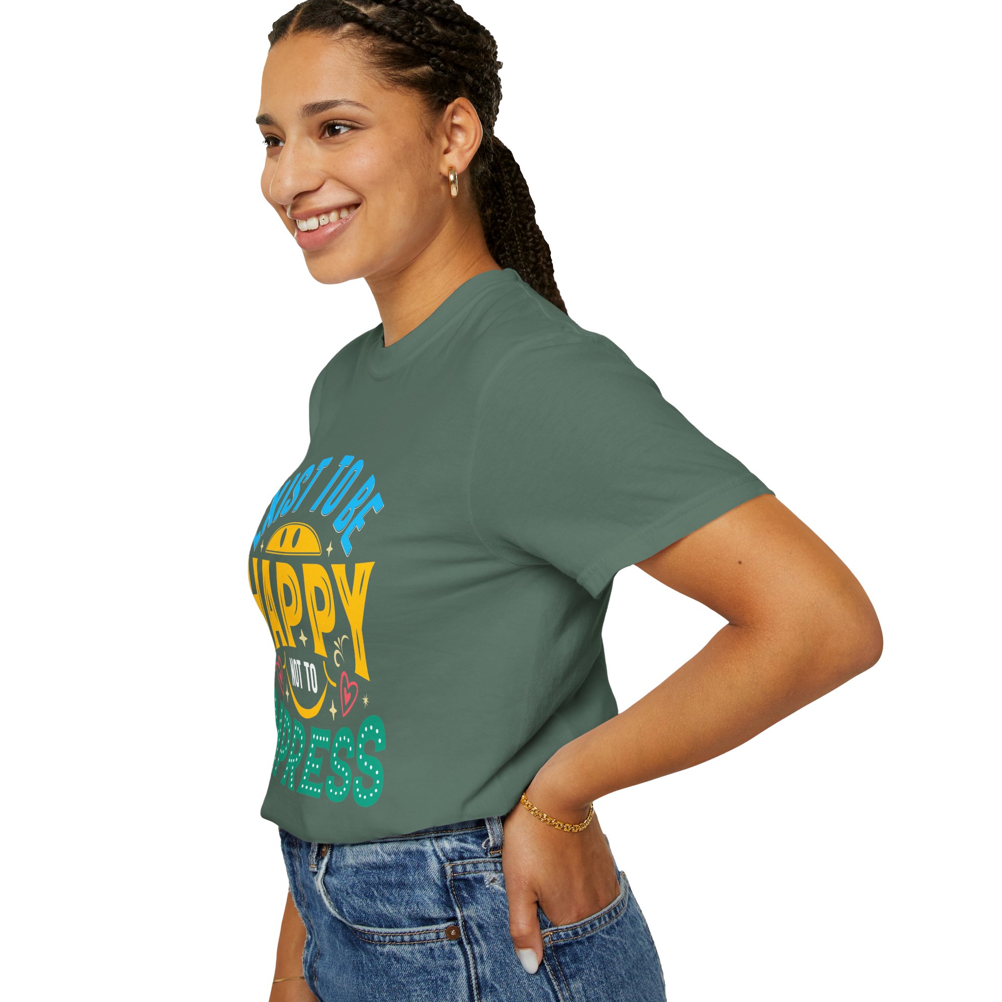 b2 - 2.2 - Exist to Be Happy Not to Impress T-Shirt – Positive Inspirational Graphic Tee for Self-Love & Authentic Living. - Image 21