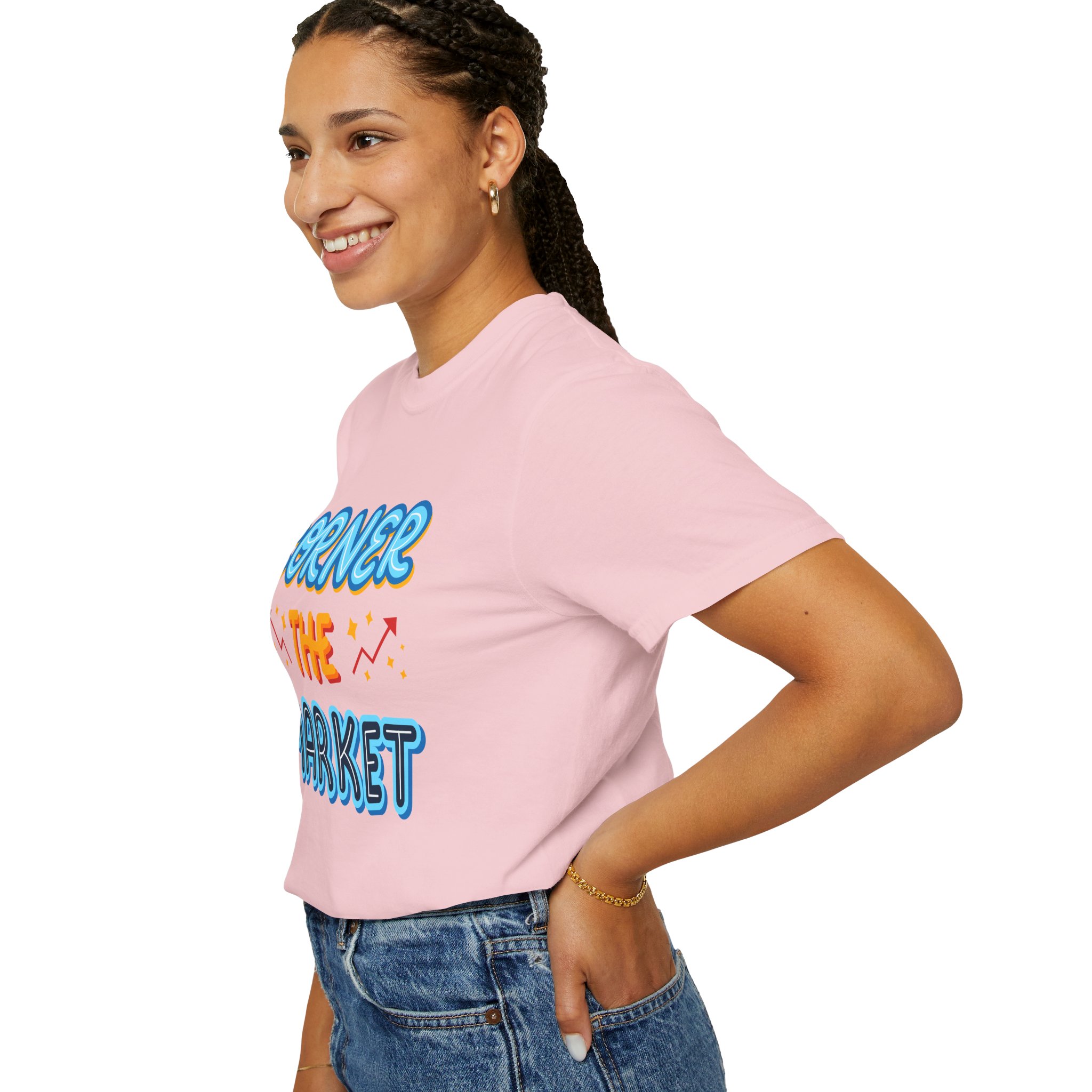 b2 - 2.8c - Corner the Market T-Shirt – Retro Neon Graphic Tee for Ambition, Hustle & Bold Business Vibes. - Image 45