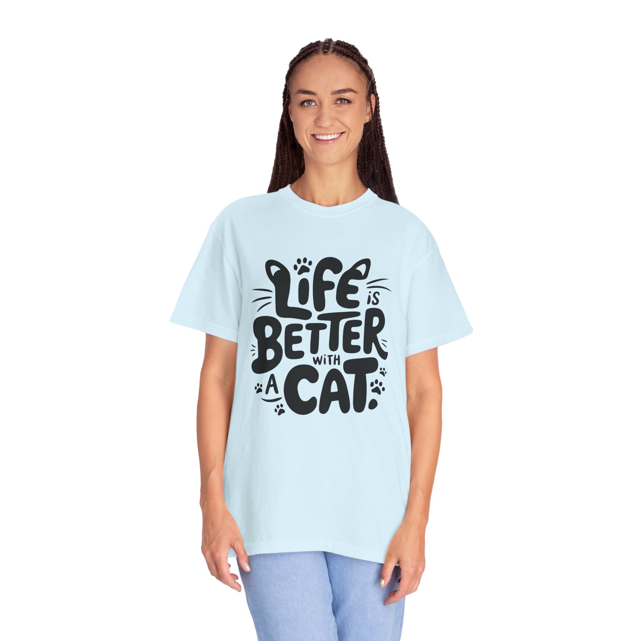 Life is Better with a Cat Unisex Tee, Cat Lover Gift, Animal T-Shirt, Cute Cat Shirt, Casual Wear for Cat Moms, Fun Pet Apparel. - Image 27