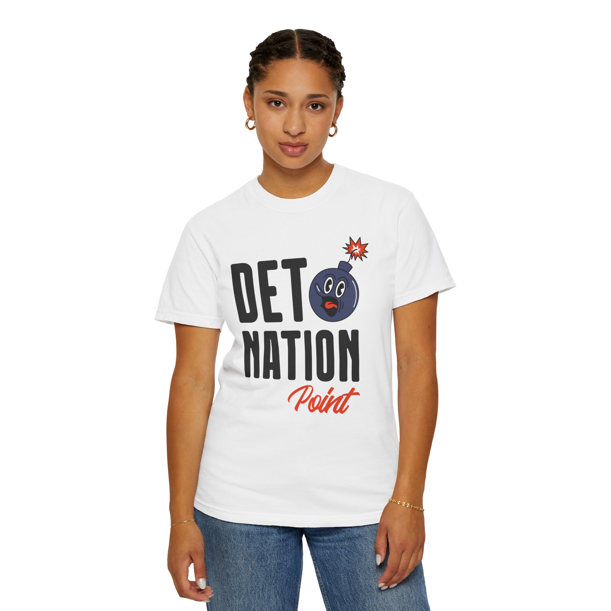 Detroit Nation Point T-Shirt – Bold Sports Fan Graphic Tee for Detroit Fans & Streetwear Style. - Image 4