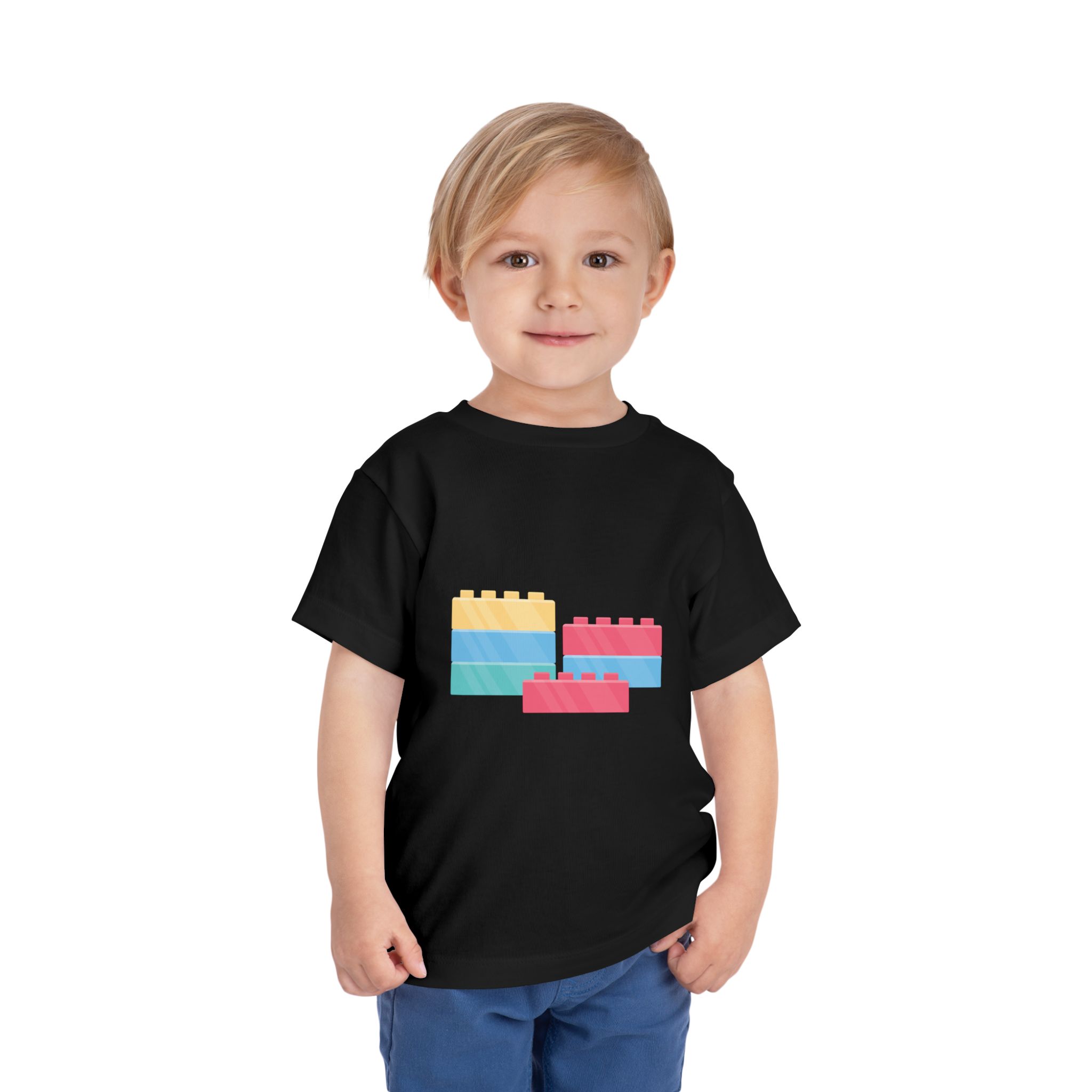 Colorful Building Blocks Toddler T-Shirt – Cute Kids Graphic Tee for Boys & Girls. - Image 7
