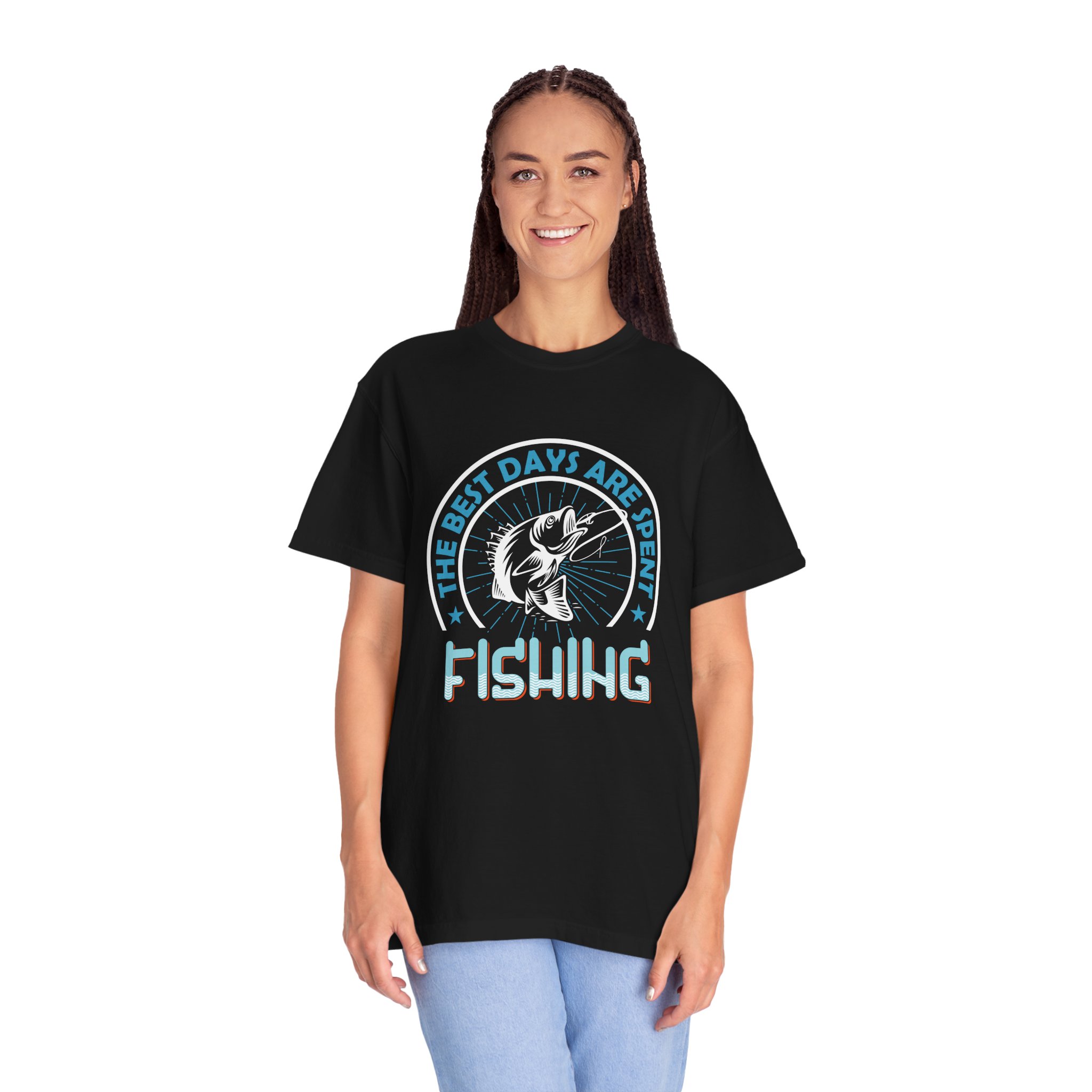 Fishing Enthusiast Garment-Dyed T-Shirt, Casual Wear, Gift for Dad, Outdoor Apparel, Eco-Friendly Fishing Shirt, Summer Fashion. - Image 19