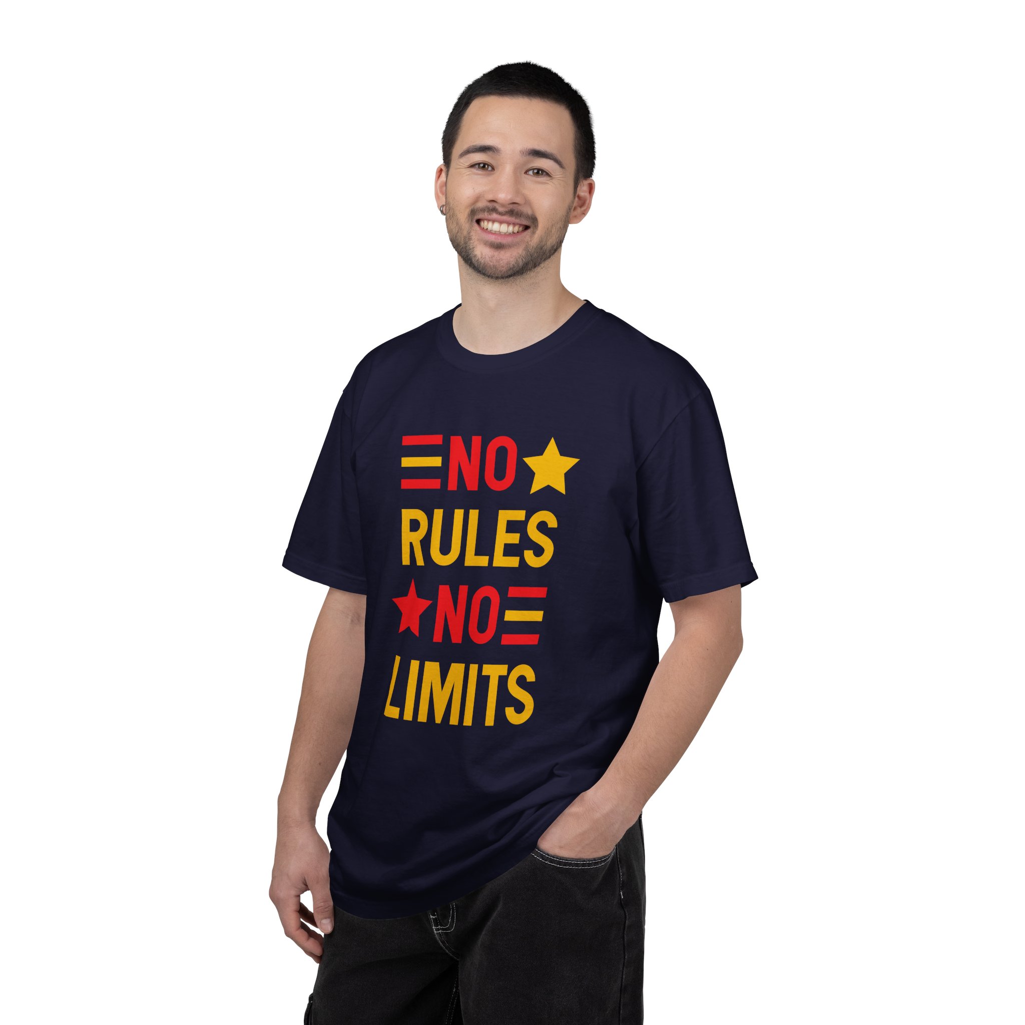 No Rules No Limits Graphic T-Shirt – Bold Retro Star Typography Tee for Streetwear Lovers & Trendy Style. - Image 34