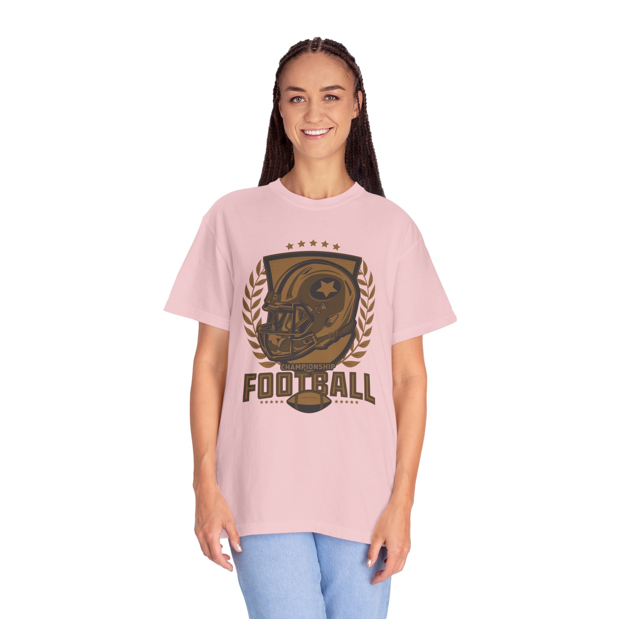 C - 16.14 - Football Unisex Garment-Dyed T-shirt | Casual Sports Apparel, Gift for Fans, Game Day Wear, Comfortable Everyday Style. - Image 51