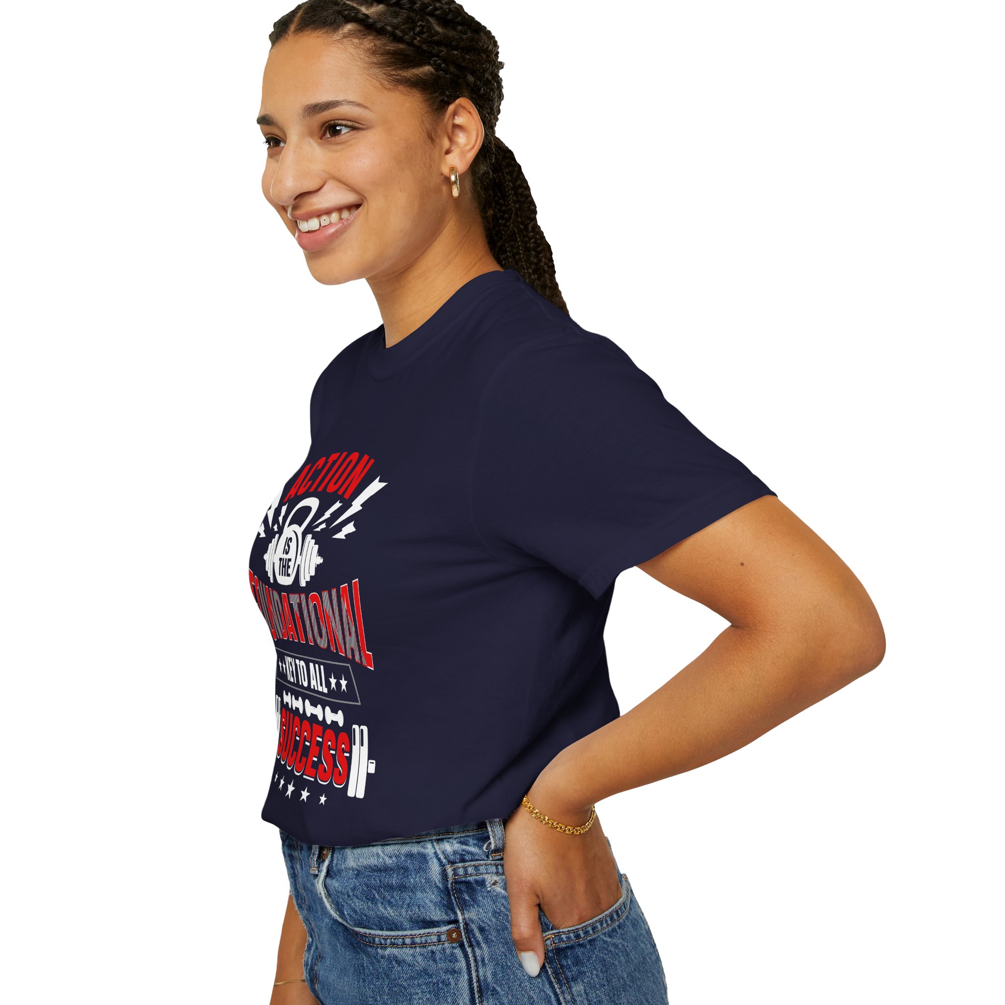 Action Is the Foundational Key to All Success T-Shirt – Motivational Fitness Graphic Tee for Discipline, Drive & Achievement. - Image 29