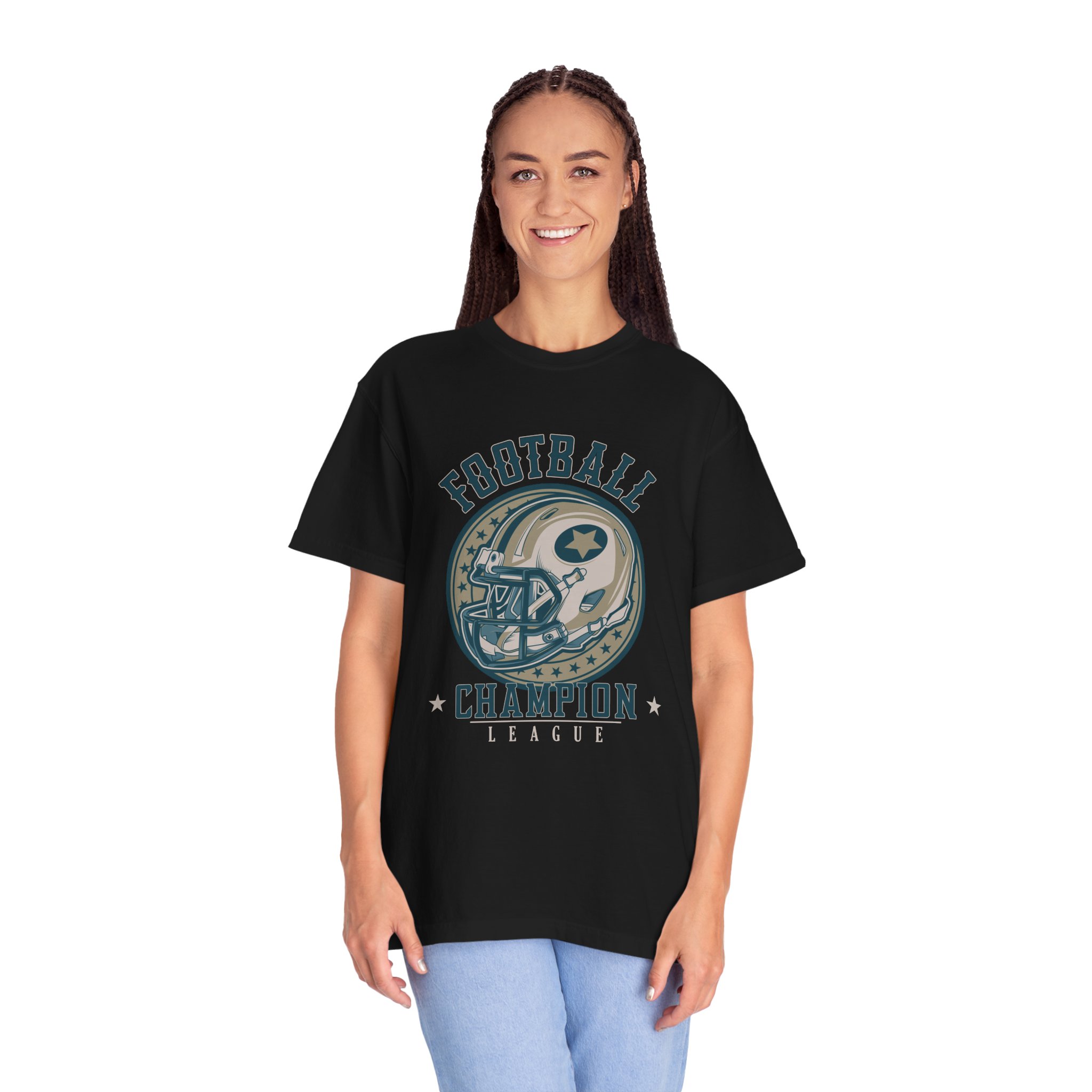 Football Champion T-Shirt, Unisex Garment-Dyed Tee for Sports Fans, Vintage Sports Apparel, Gift for Football Lovers, Casual Wear. - Image 35
