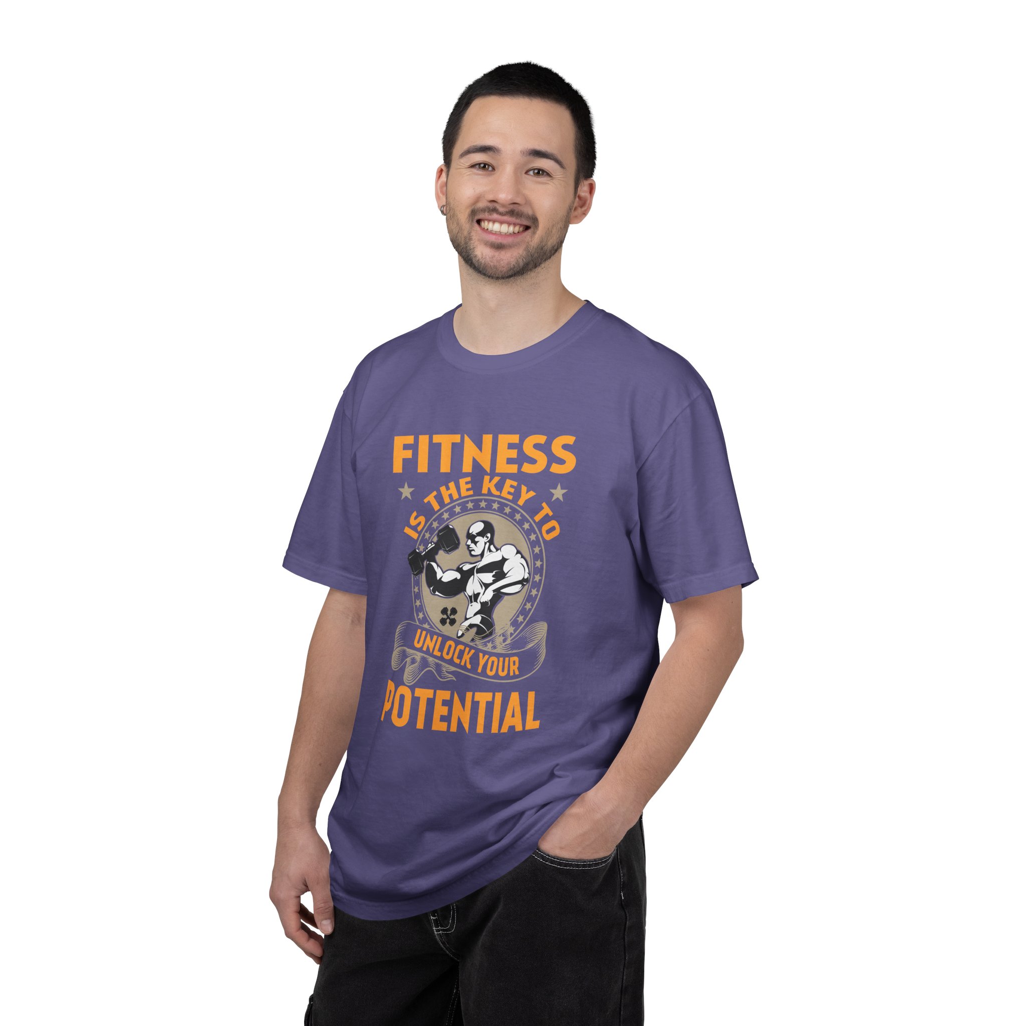 Fitness Is the Key to Unlock Your Potential T-Shirt – Motivational Gym Graphic Tee for Athletes, Strength & Peak Performance. - Image 42