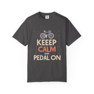 C - 20.14 - Unisex Bicycle Theme T-Shirt, Keep Calm and Pedal On Tee, Gift for Cyclists, Vintage Style Top, Casual Wear, Bike Lover Shirt.