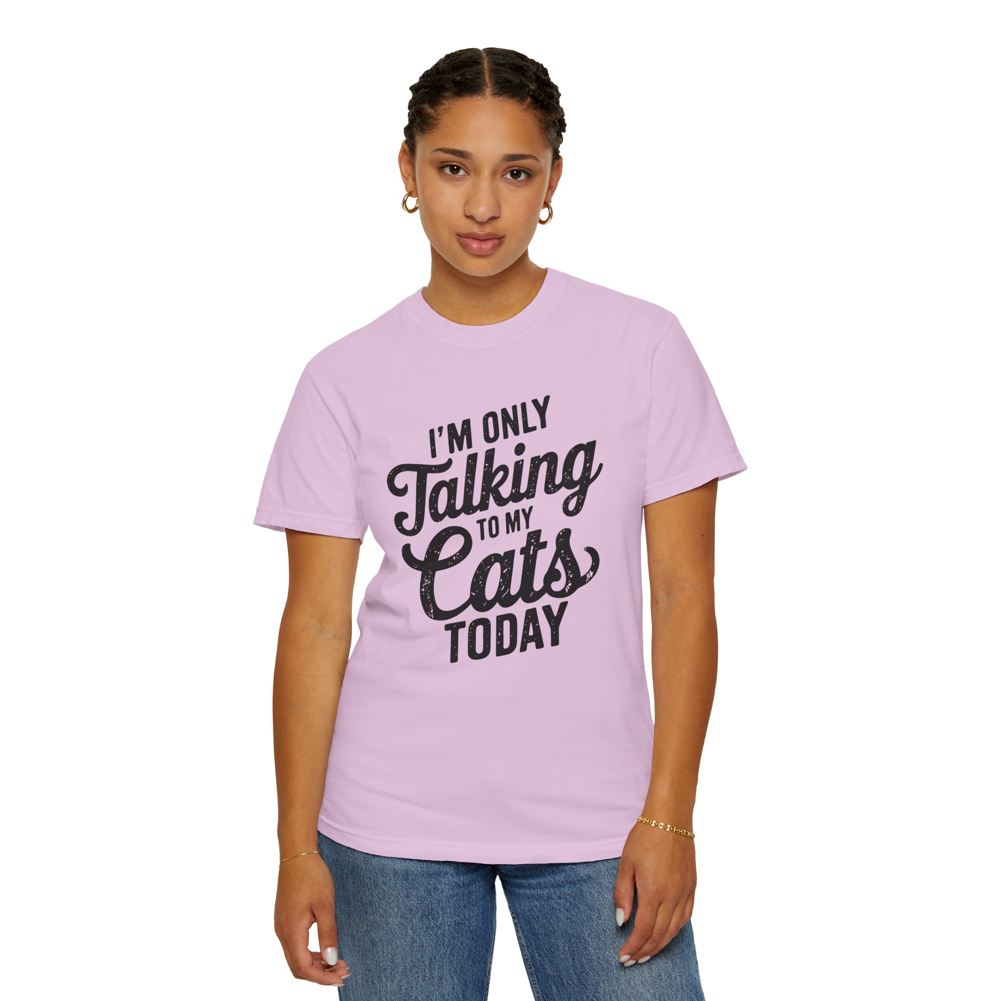 b2 - 5.9 - I’m Only Talking to My Cats Today T-Shirt – Funny Cat Lover Graphic Tee for Introvert Humor & Cozy Pet Lover Vibes. - Image 44