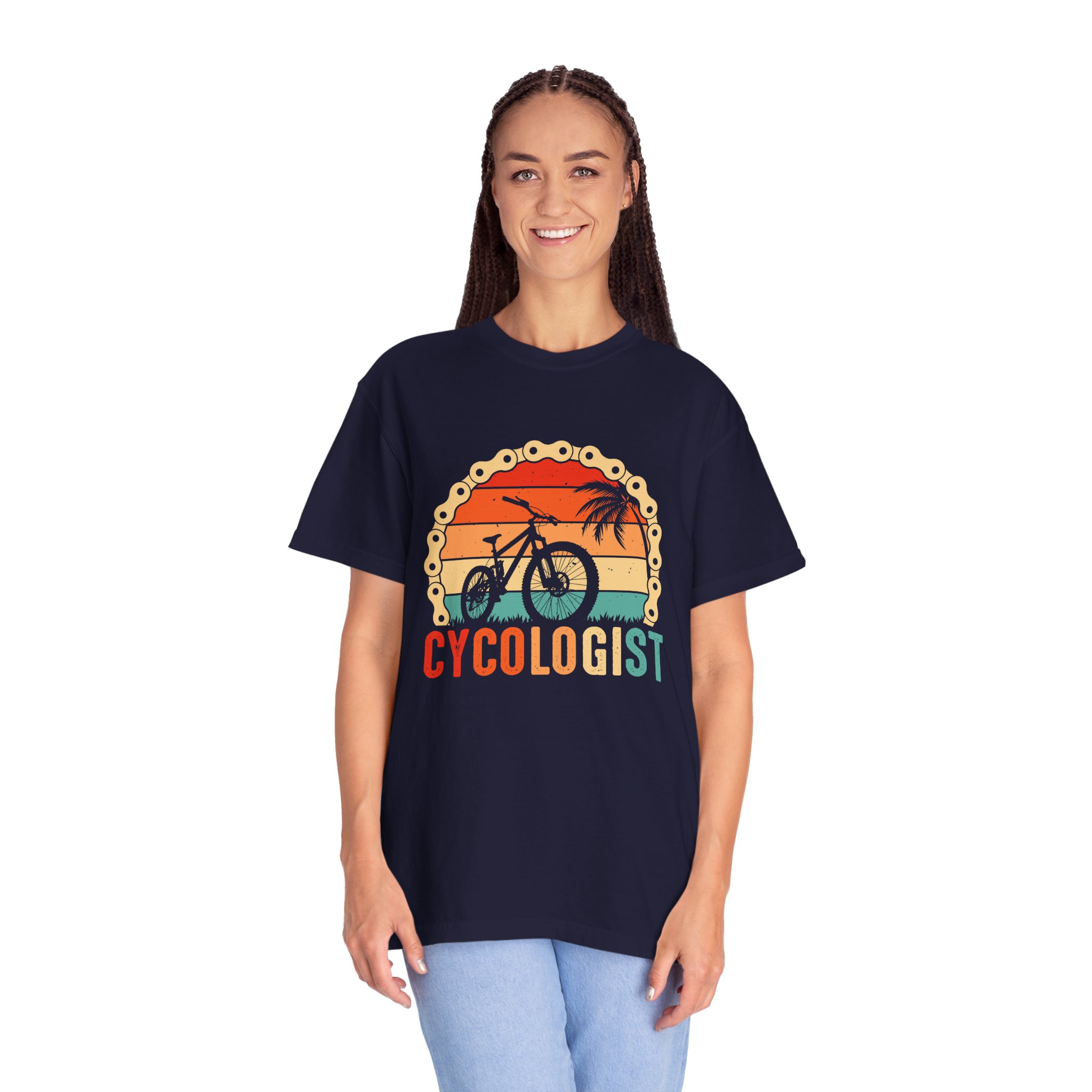 Cyclologist Garment-Dyed T-Shirt, Perfect Gift for Cyclists, Casual Wear, Outdoor Enthusiasts, Summer Apparel, Bike Lover Gift. - Image 3