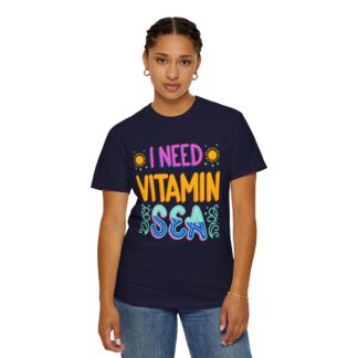 Funny summer quote t-shirt - Beachy Vibes - I Need Vitamin Sea - Image 20