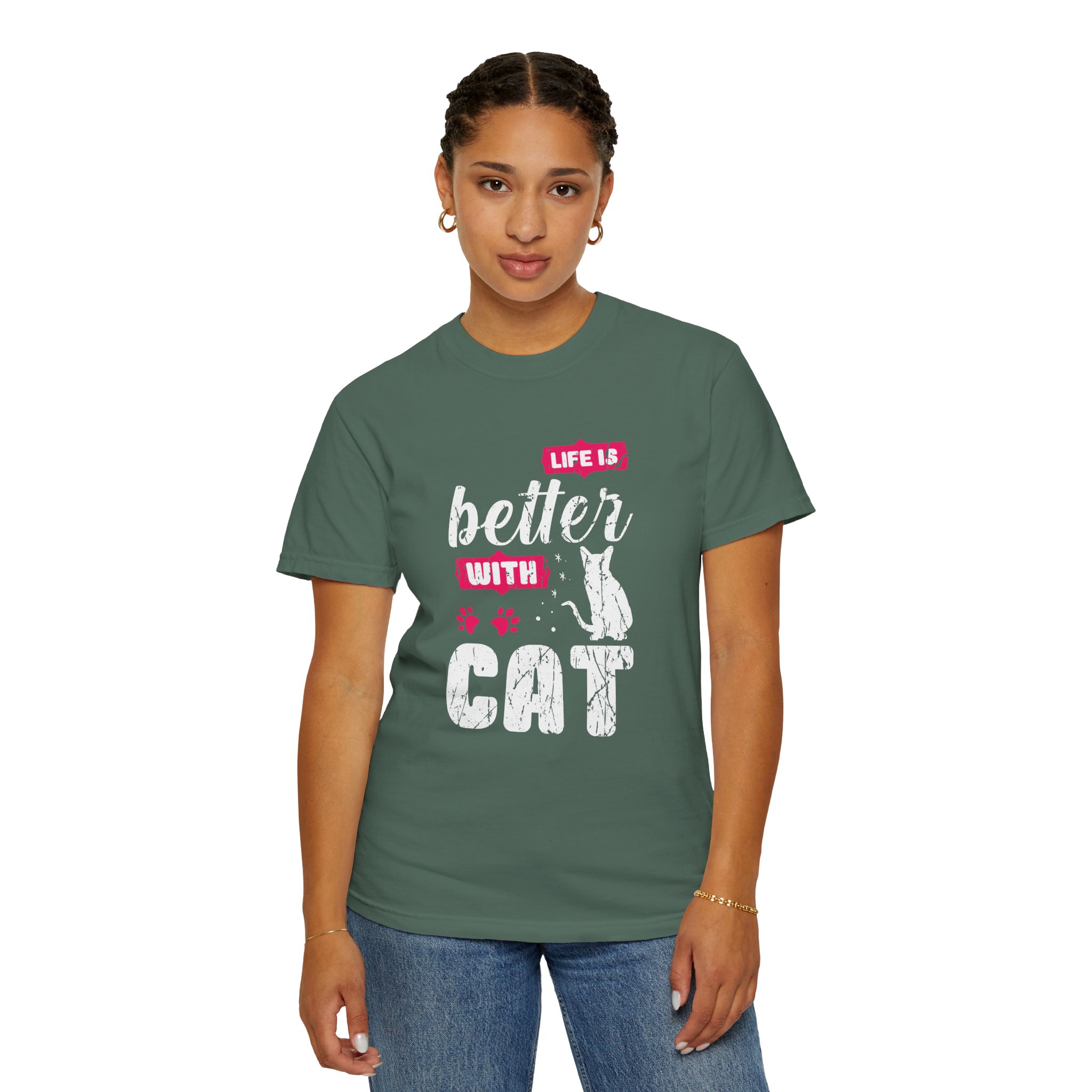 b2 - 5.17 - Life Is Better with Cat T-Shirt – Funny Cat Lover Graphic Tee for Cozy Vibes & Everyday Happiness. - Image 20