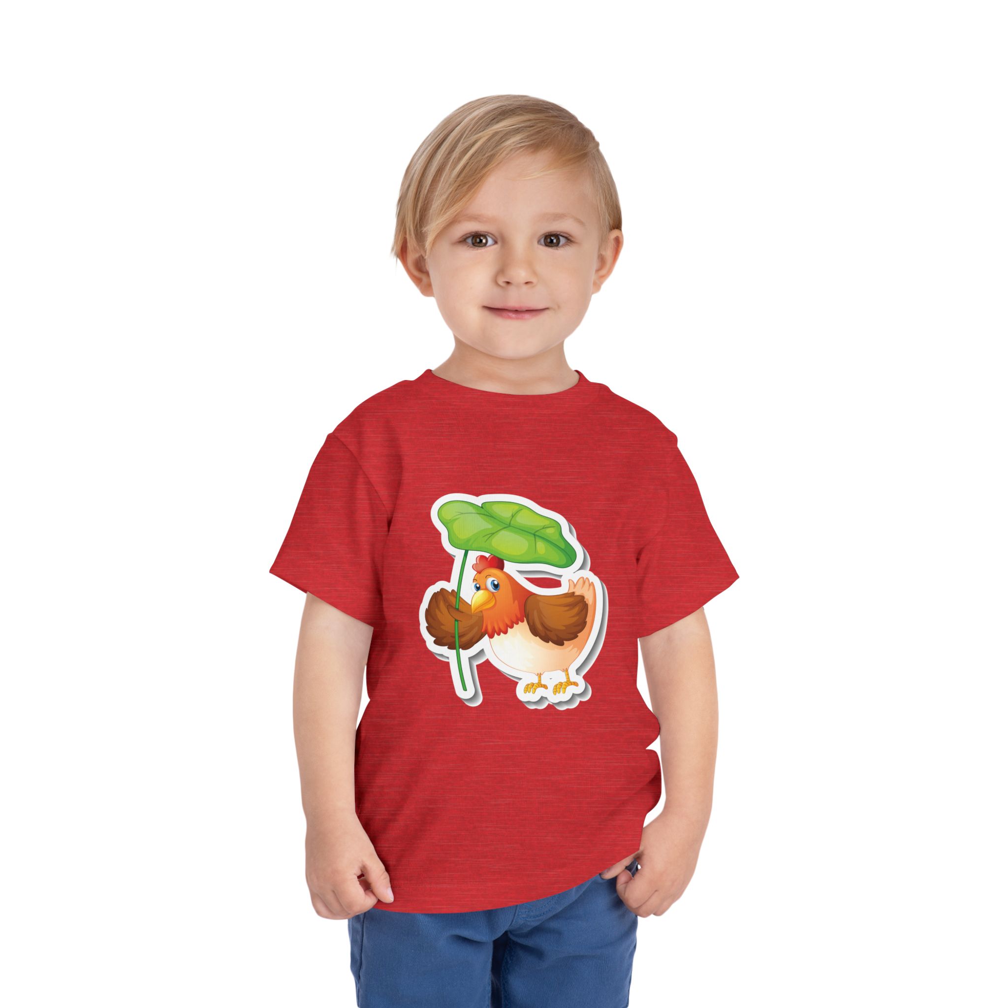 Cute Chick with Leaf Toddler T-Shirt – Adorable Baby Bird Graphic Tee for Kids, Boys & Girls. - Image 27