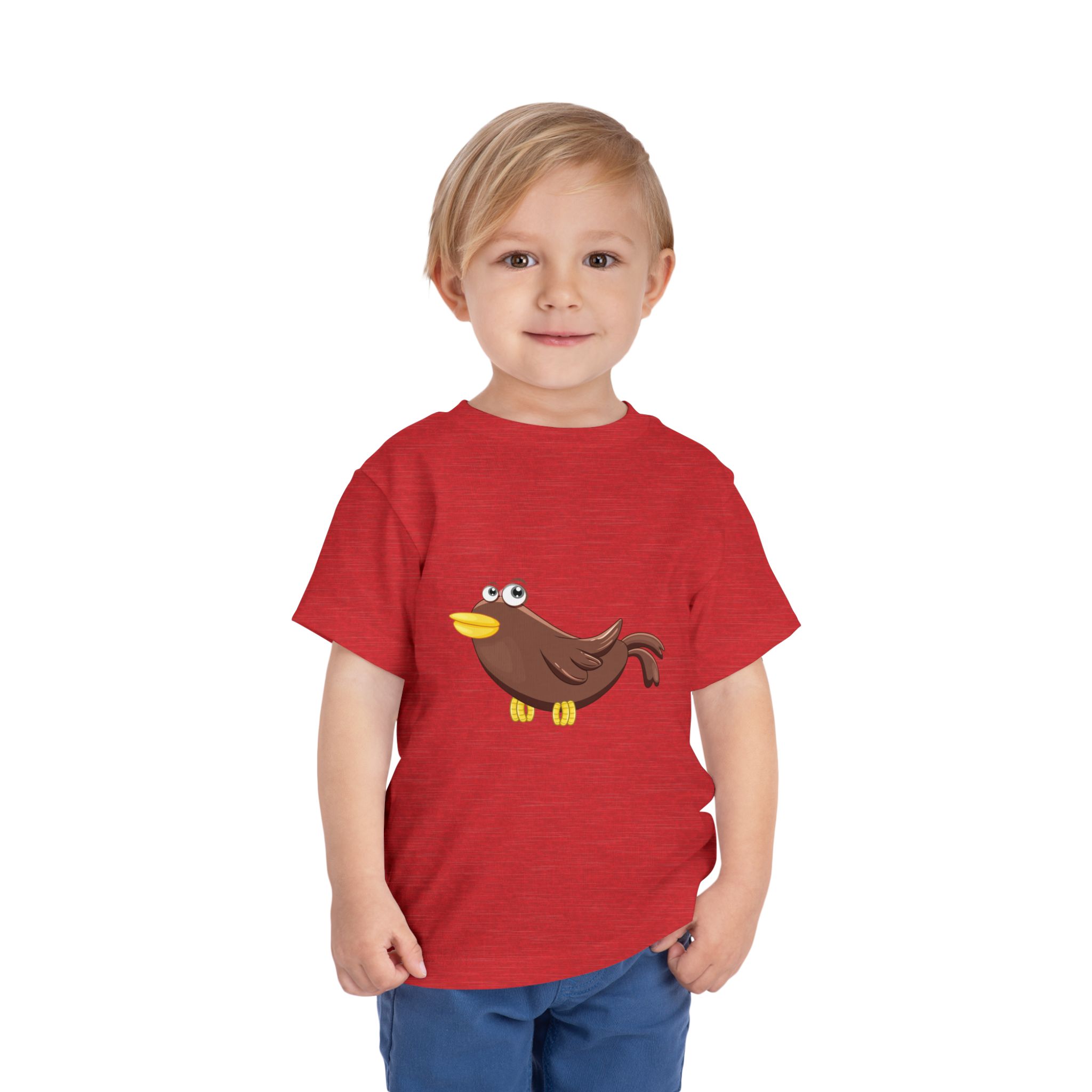 Cute Cartoon Brown Bird Toddler T-Shirt – Adorable Bird Graphic Tee for Kids, Boys & Girls. - Image 27