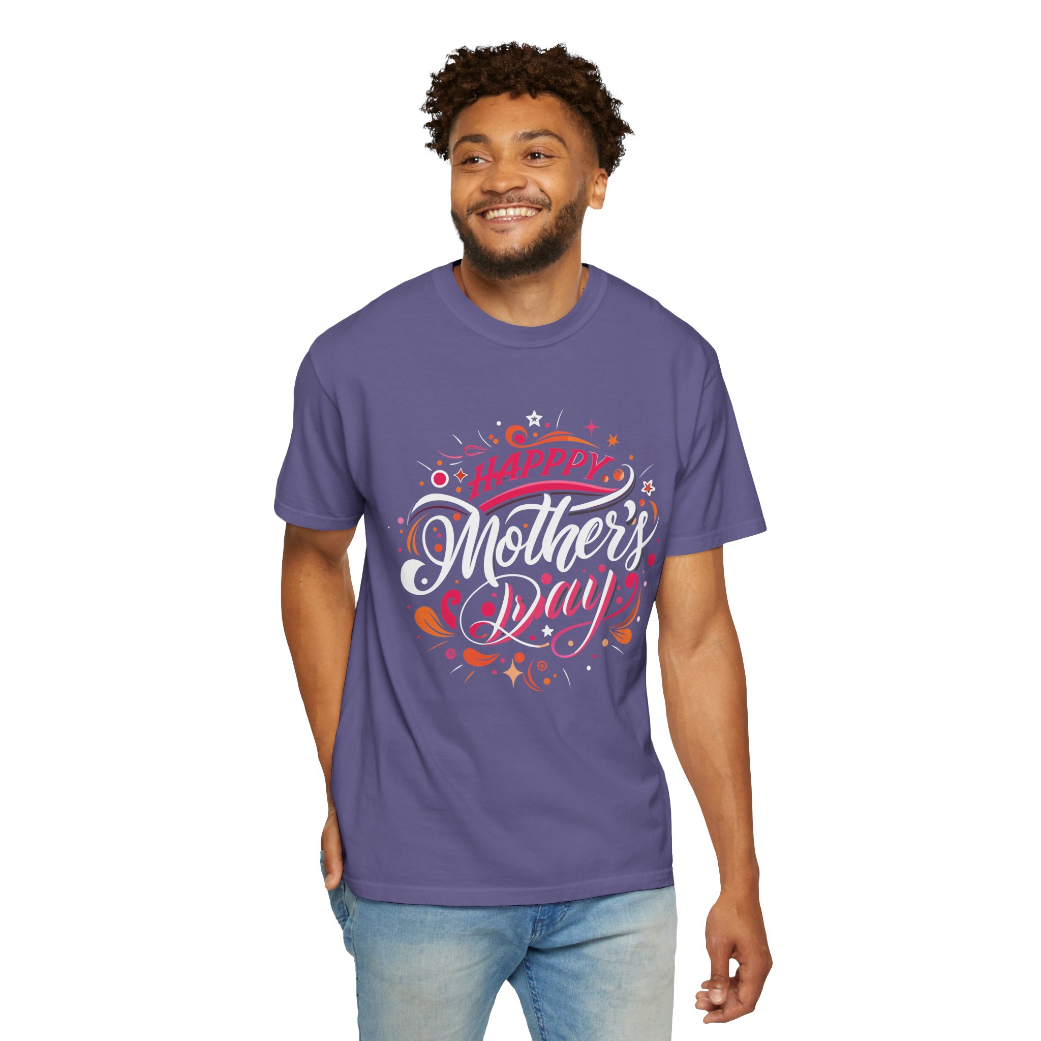 Happy Mother's Day Unisex Garment-Dyed T-Shirt, Gift for Mom, Cute Tee, Mother's Day Celebration wear. - Image 38