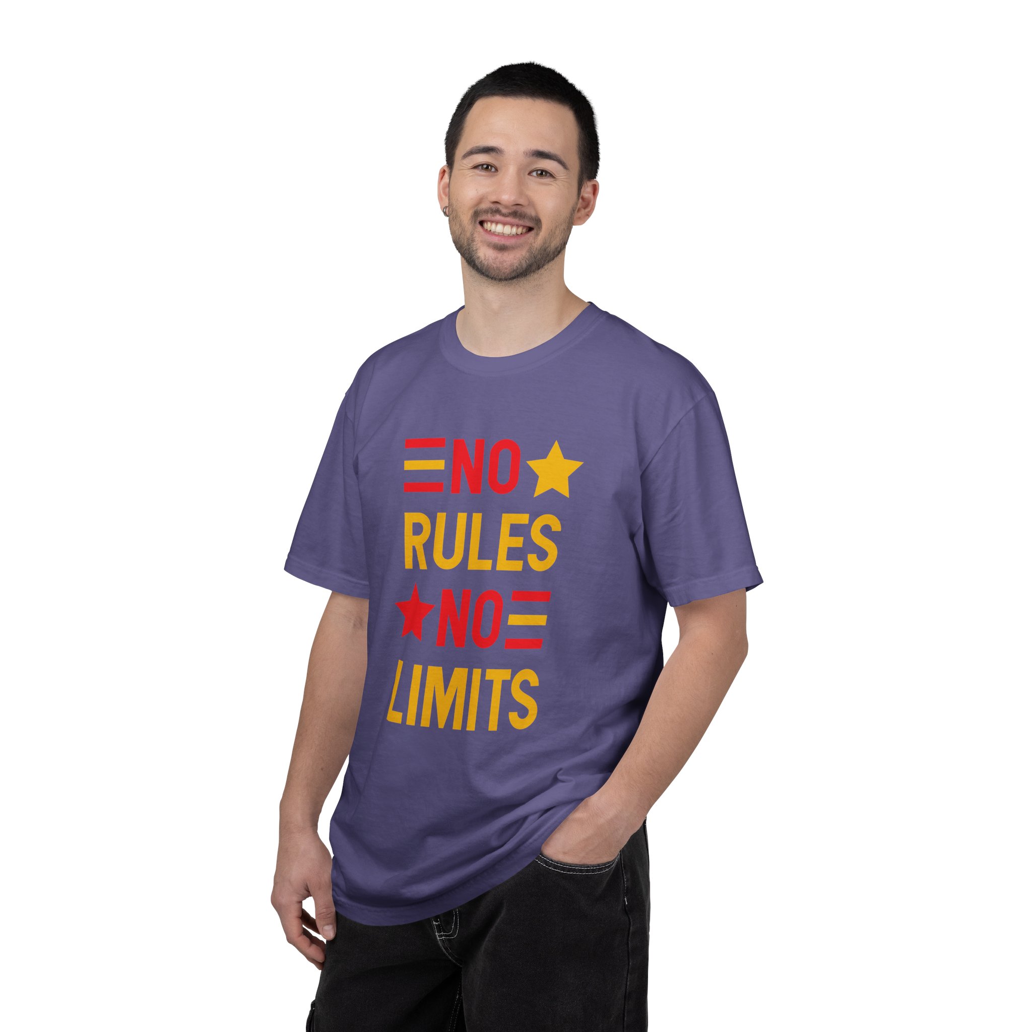 No Rules No Limits Graphic T-Shirt – Bold Retro Star Typography Tee for Streetwear Lovers & Trendy Style. - Image 42