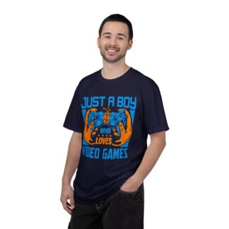Game Controller T Shirt for Young Gamers - Just a Boy Who Loves Video Games Unisex Tee - Image 2