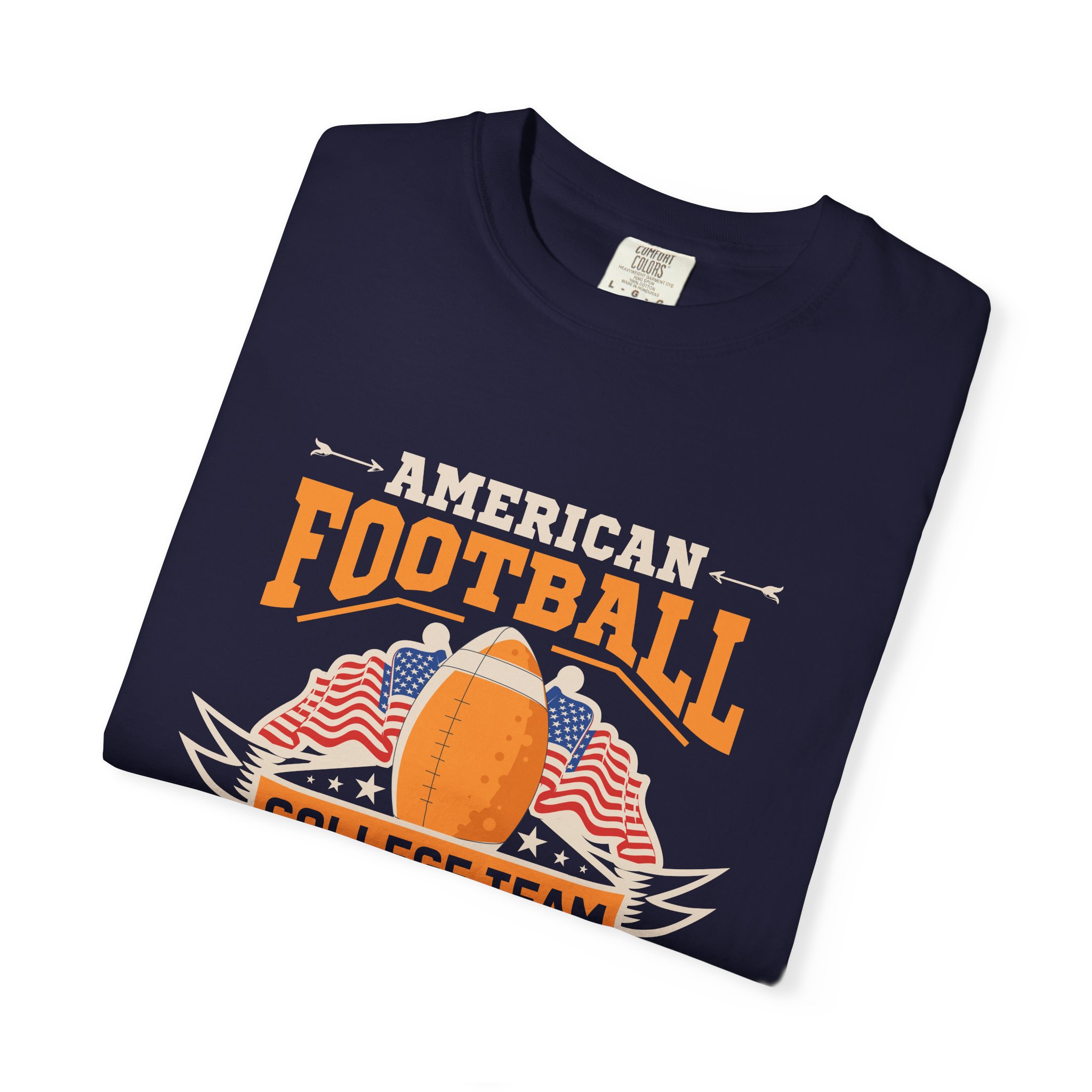 American Football Unisex Garment-Dyed T-Shirt, Perfect for Game Day, Sports Fan Gift, Tailgate Party, College Team Merchandise. - Image 7