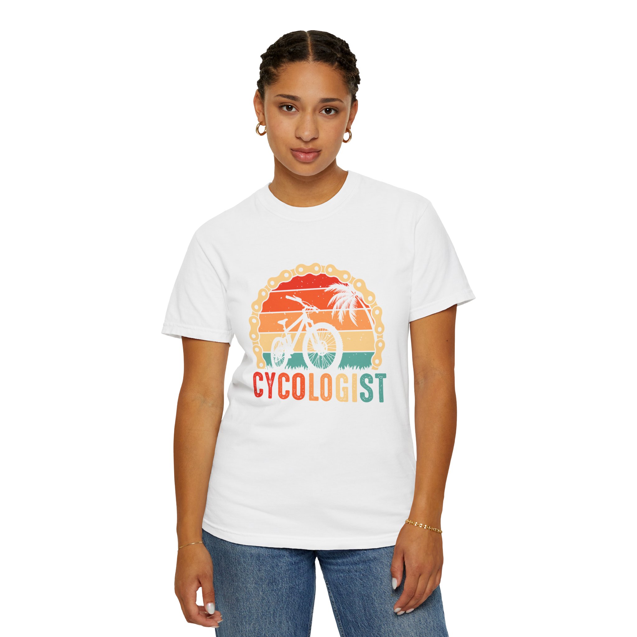Cyclologist Garment-Dyed T-Shirt, Perfect Gift for Cyclists, Casual Wear, Outdoor Enthusiasts, Summer Apparel, Bike Lover Gift. - Image 12
