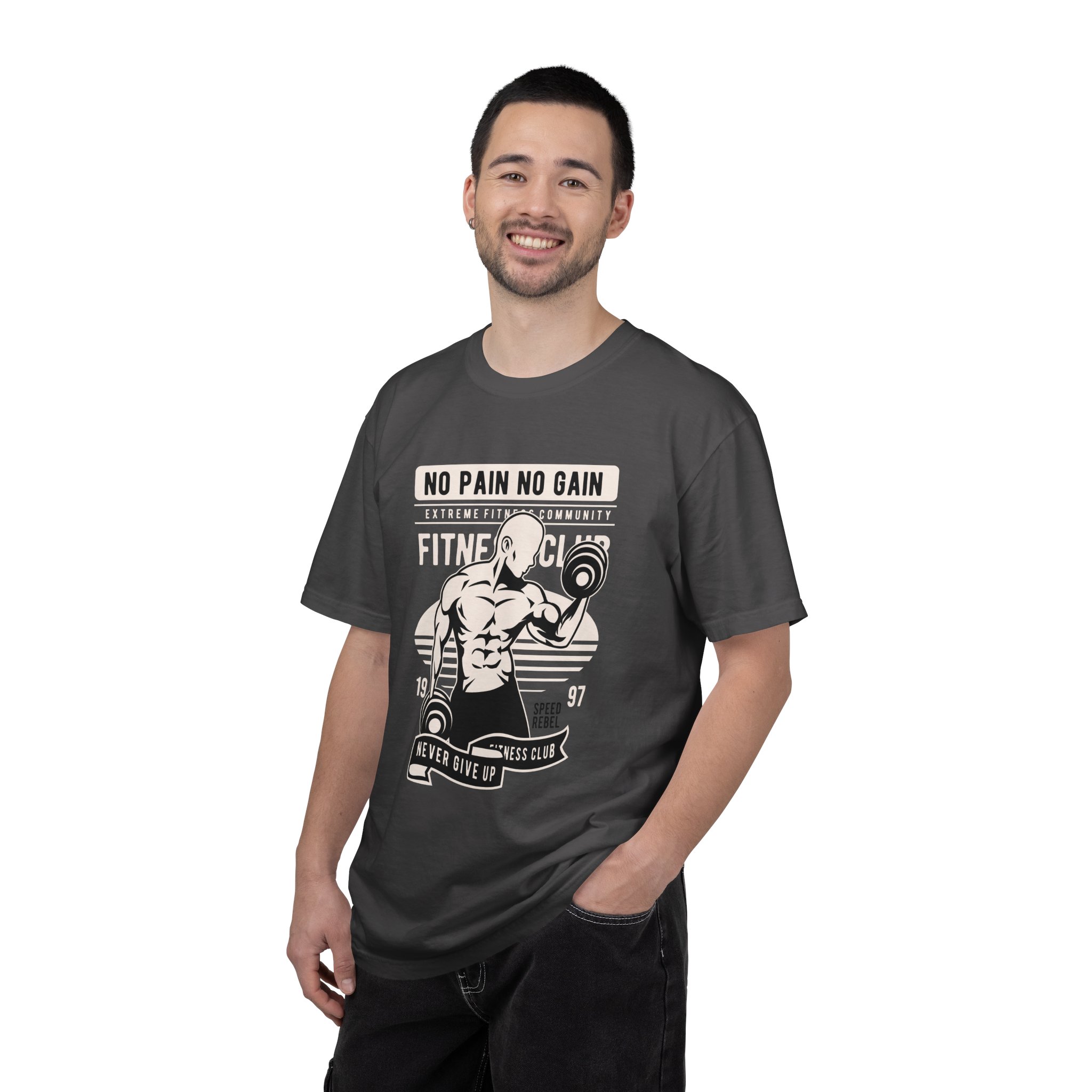 Fitness Motivation T-Shirt, Workout Tee, Gym Gear, Gift for Lifters, Unisex Casual Top, No Pain No Gain Design. - Image 16