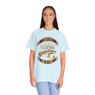 Vintage coffee lover tshirt for Coffee Moments - Capturing Happiness In a Cup Unisex Tee - Image 35