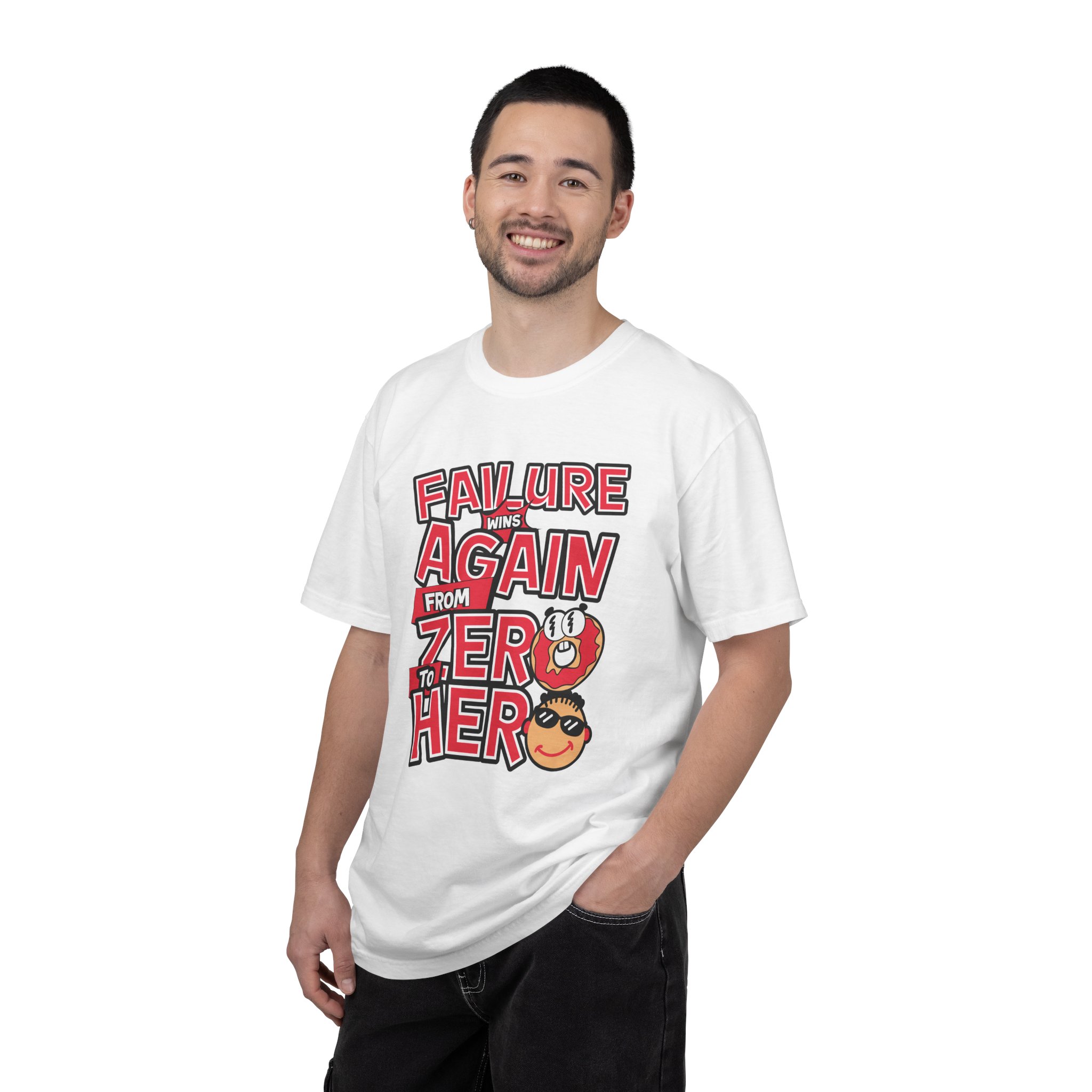 b2 - 2.3 - From Failure Again to Hero T-Shirt – Motivational Graphic Tee for Growth, Resilience & Success Mindset. - Image 2