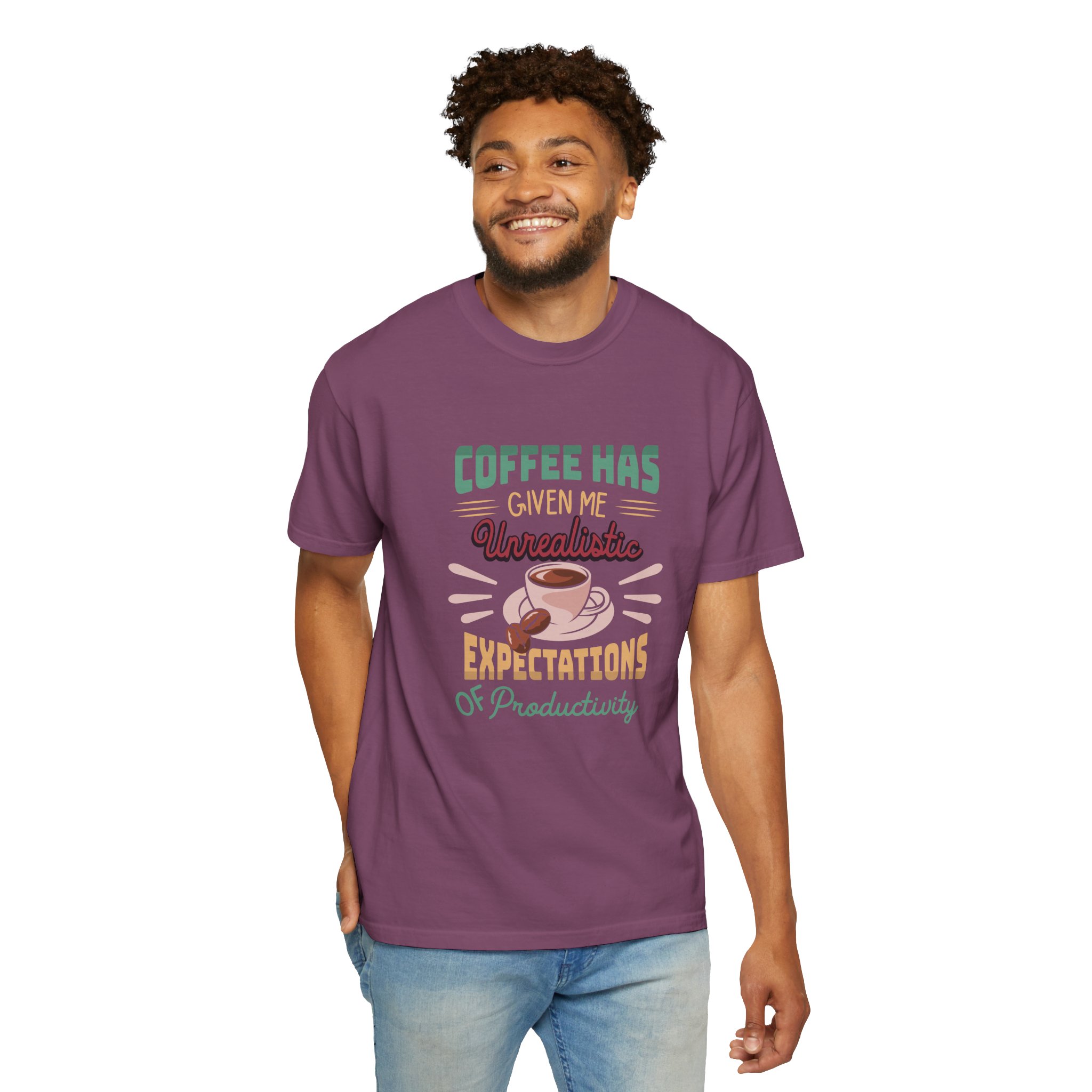 Funny Coffee T-Shirt, Unisex Garment-Dyed Tee, Gift for Coffee Lovers, Casual Wear. - Image 38
