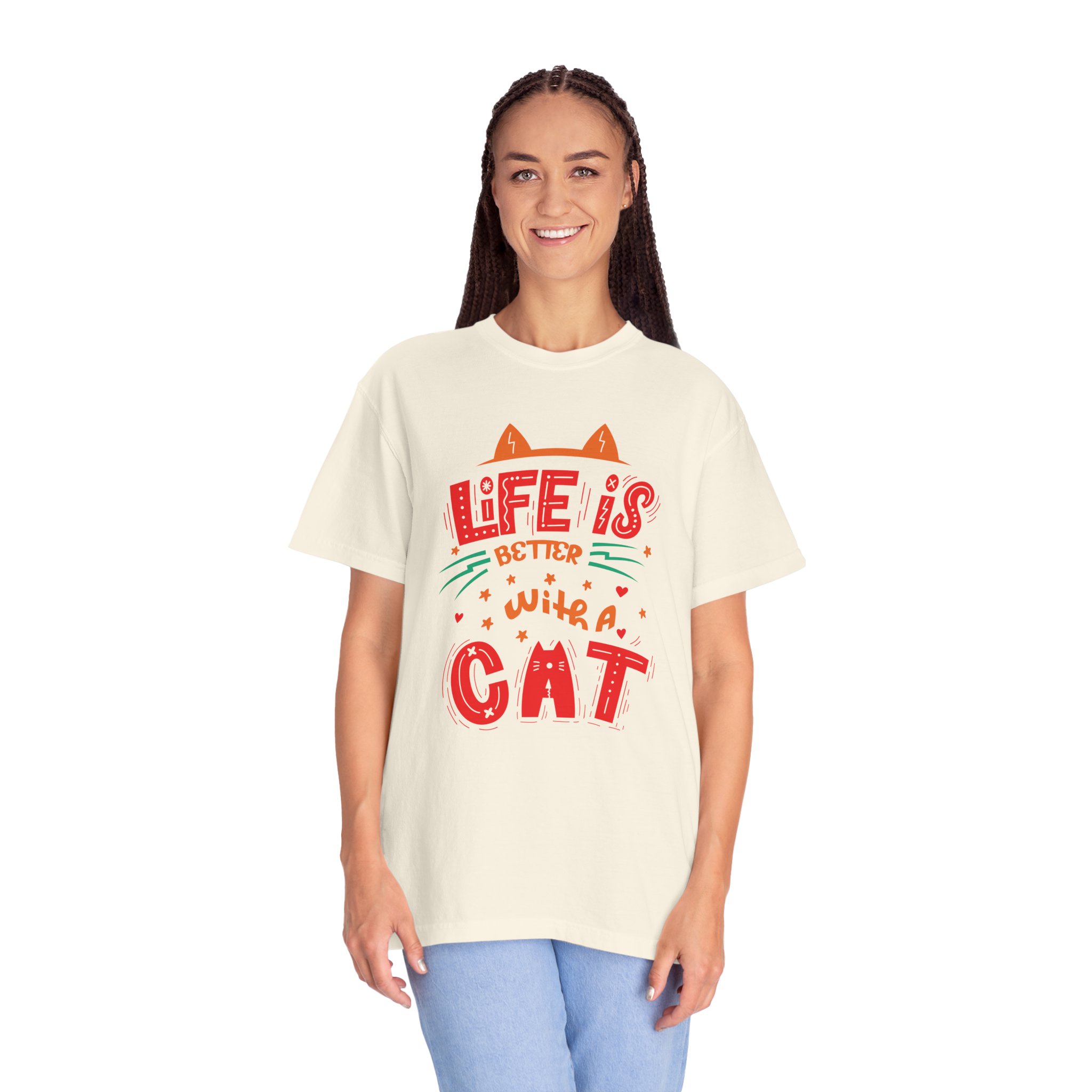 b2 - 5.15 - Life Is Better With a Cat T-Shirt – Cute Cat Lover Graphic Tee for Cozy Vibes & Everyday Happiness. - Image 11