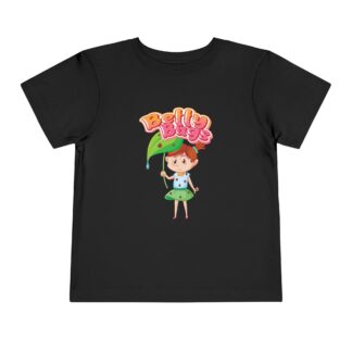 Betty Bug Toddler T-Shirt – Cute Girl Leaf Umbrella Graphic Tee for Kids & Little Girls.