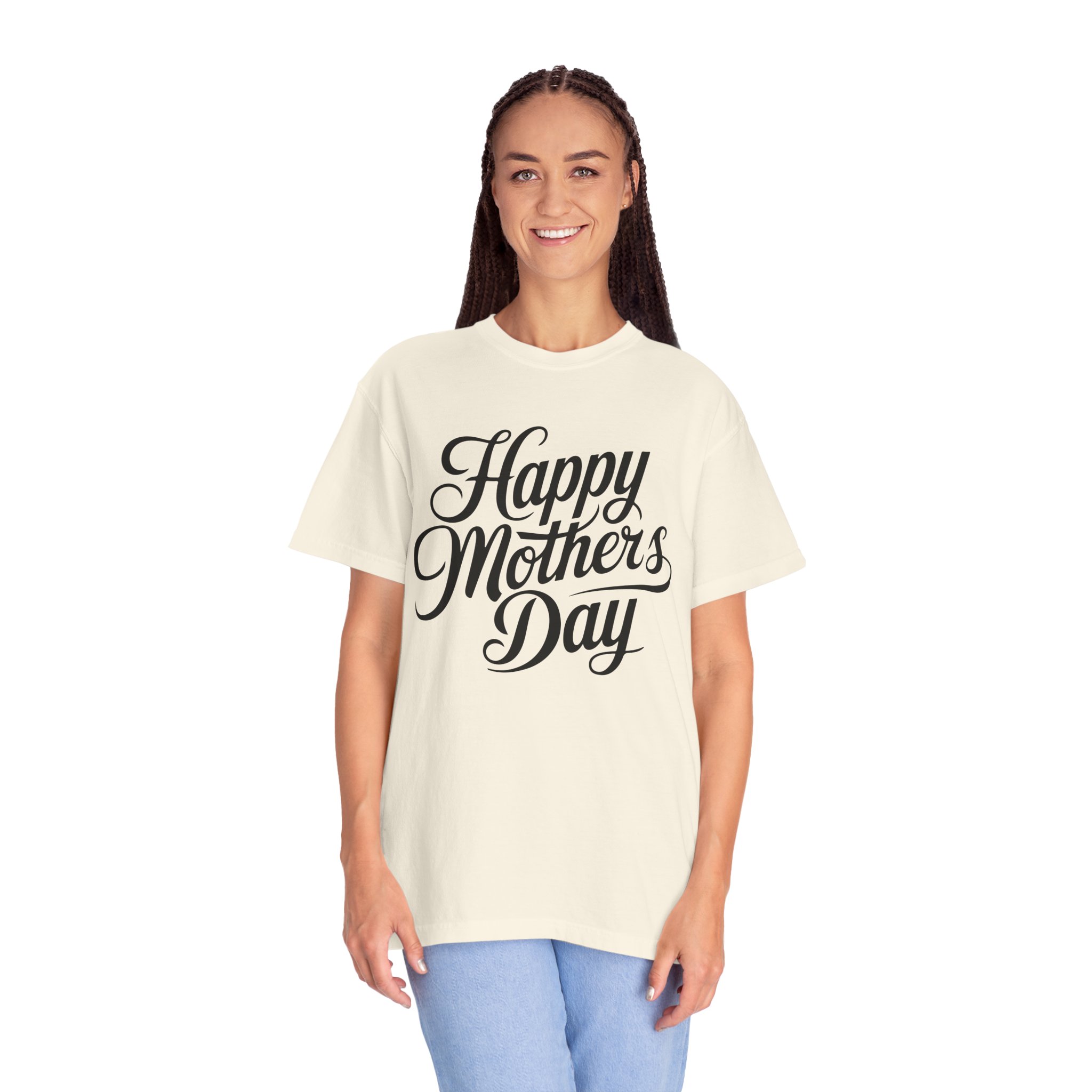 Happy Mother’s Day Script Mom Gift T-Shirt – Cute Love Graphic Tee for Moms, Perfect Gift Giving & Special Celebration Wear. - Image 11