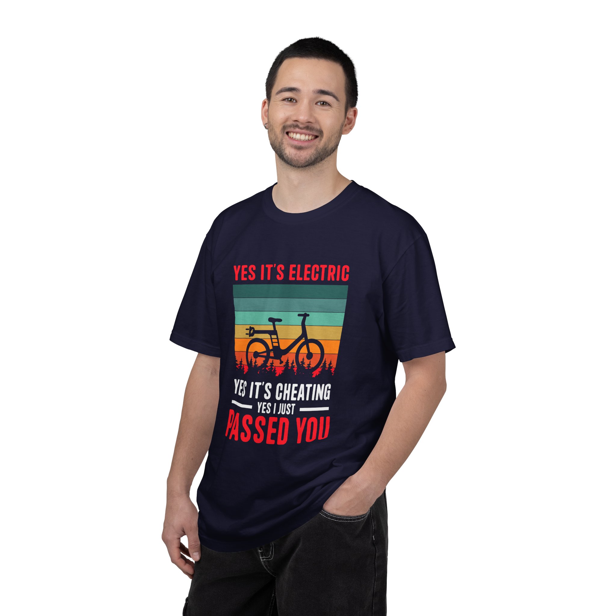 Electric Bike Humor T-Shirt - Perfect Gift for Cyclists, Casual Outfit, Sports Event, Cycling Enthusiasts. - Image 2