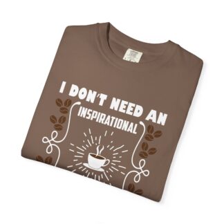 Coffee lover graphic tshirt: Real Daily Mood - Soft Cotton - Image 7