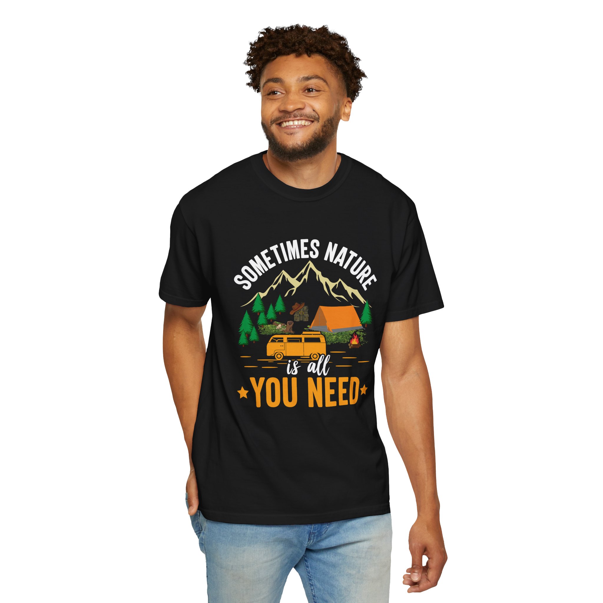 Adventure Awaits Unisex T-Shirt - Perfect for Camping, Nature Lovers, Outdoor Enthusiasts, Summer Festivals, Unique Gift Idea. - Image 6