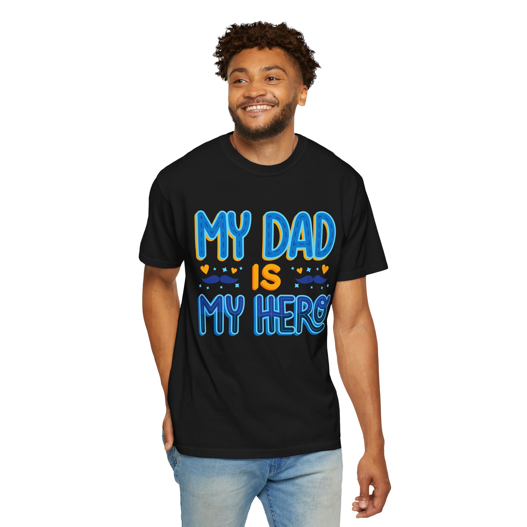 My Dad is My Hero Garment-Dyed T-shirt, Father's Day Gift, Unisex Tee, Dad Appreciation, Casual Wear, Birthday Present. - Image 6