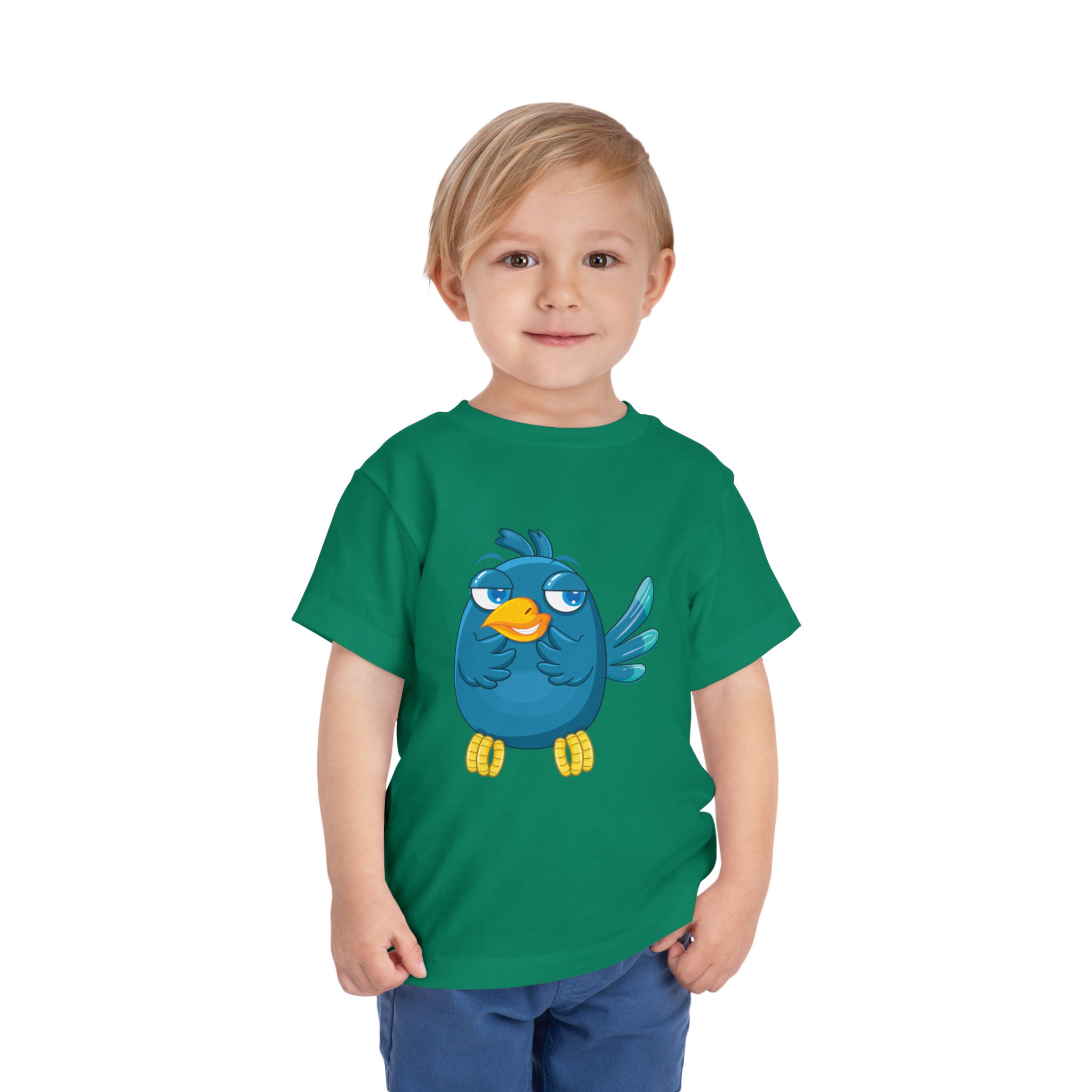 Cute Blue Cartoon Bird Toddler T-Shirt – Adorable Animal Graphic Tee for Kids, Boys & Girls. - Image 19