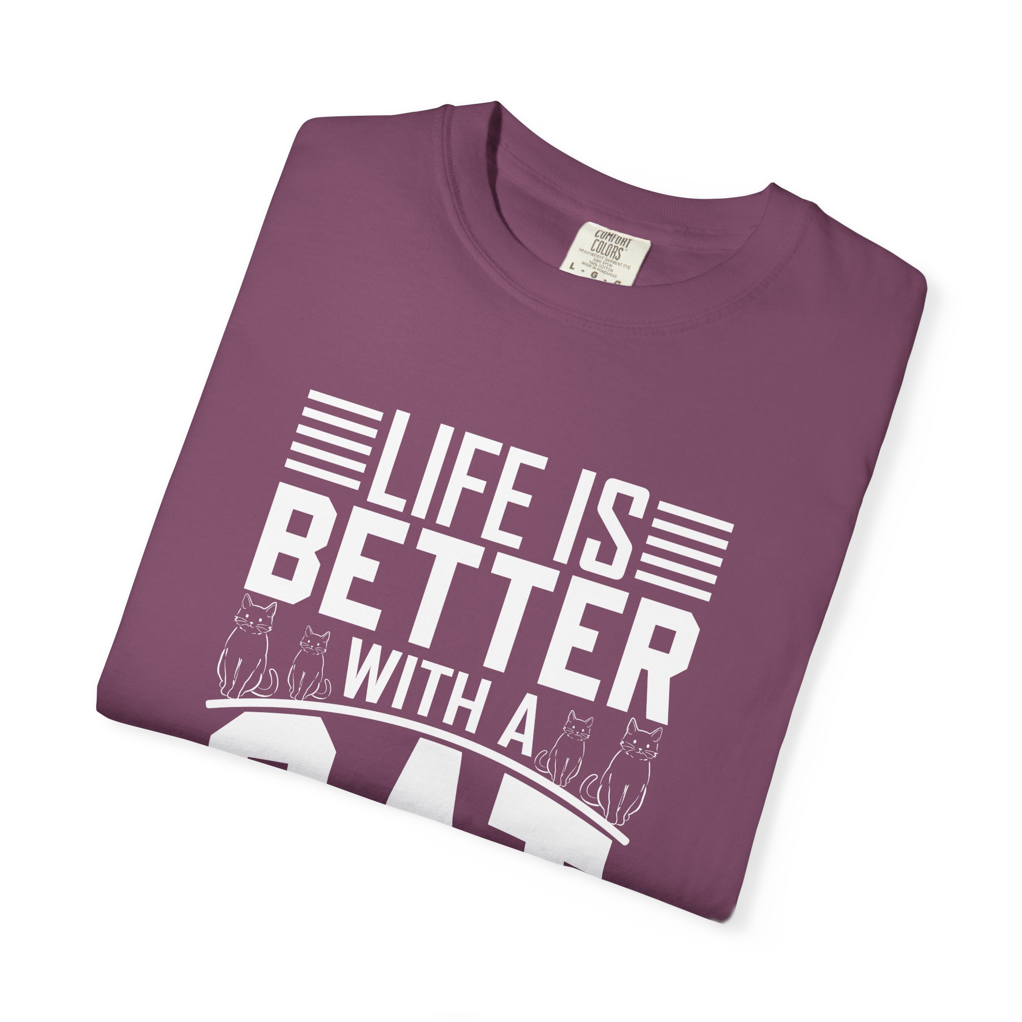 b2 - 5.19 - Life Is Better With a Cat T-Shirt – Cute Cat Lover Graphic Tee for Cozy Vibes & Everyday Happiness. - Image 7