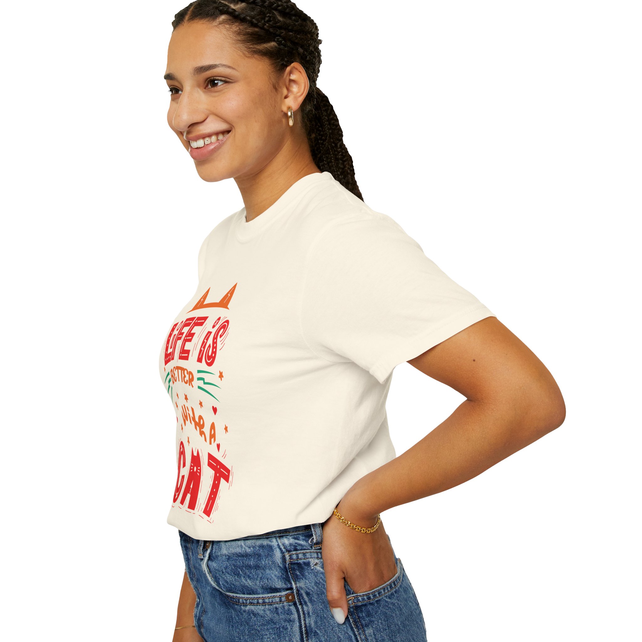 b2 - 5.15 - Life Is Better With a Cat T-Shirt – Cute Cat Lover Graphic Tee for Cozy Vibes & Everyday Happiness. - Image 13