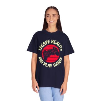 Funny Gaming Tshirts - Escape Reality and Play Games Unisex Tee - Image 35